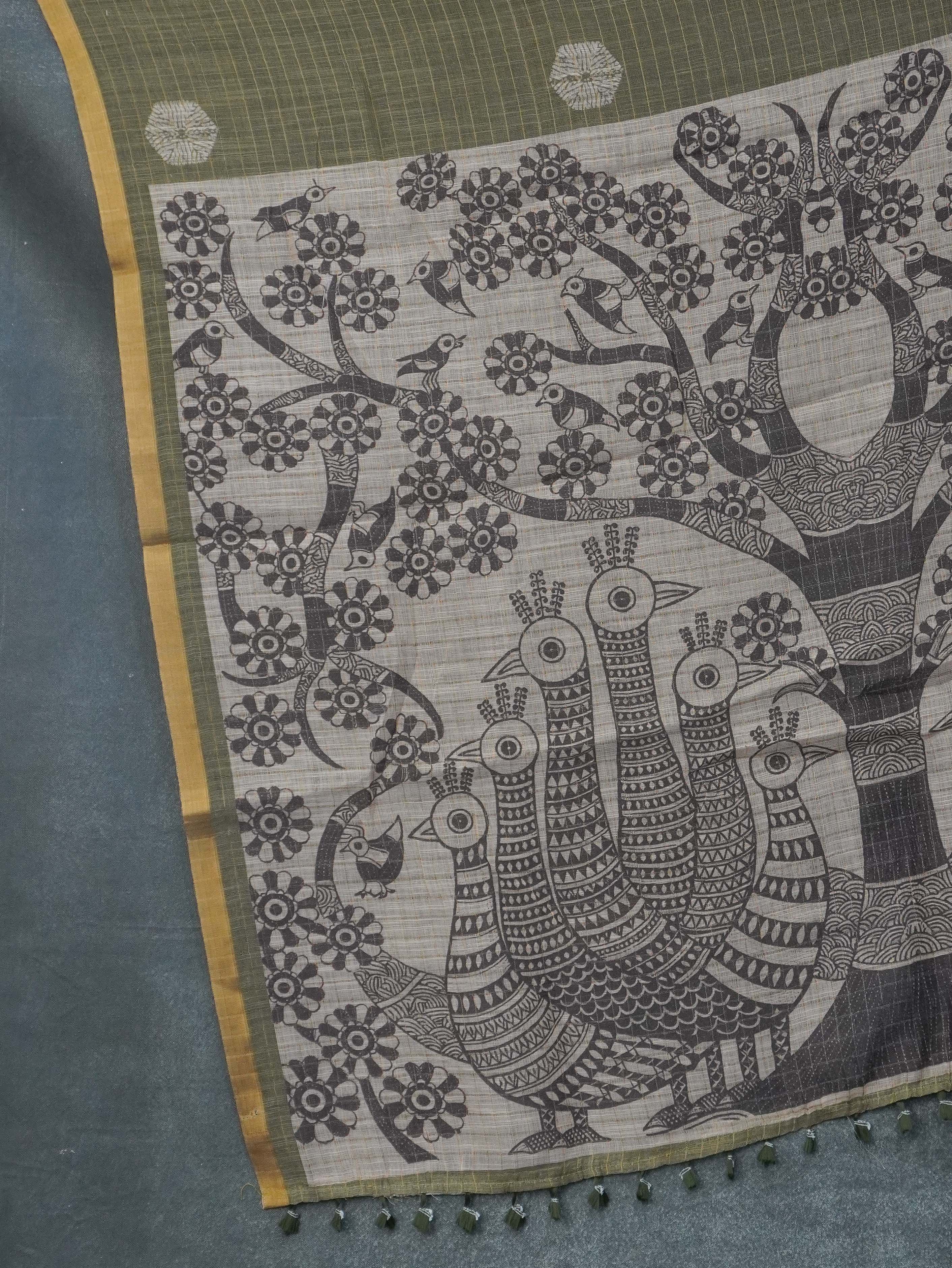 Linen Cotton Saree | TTDS3285