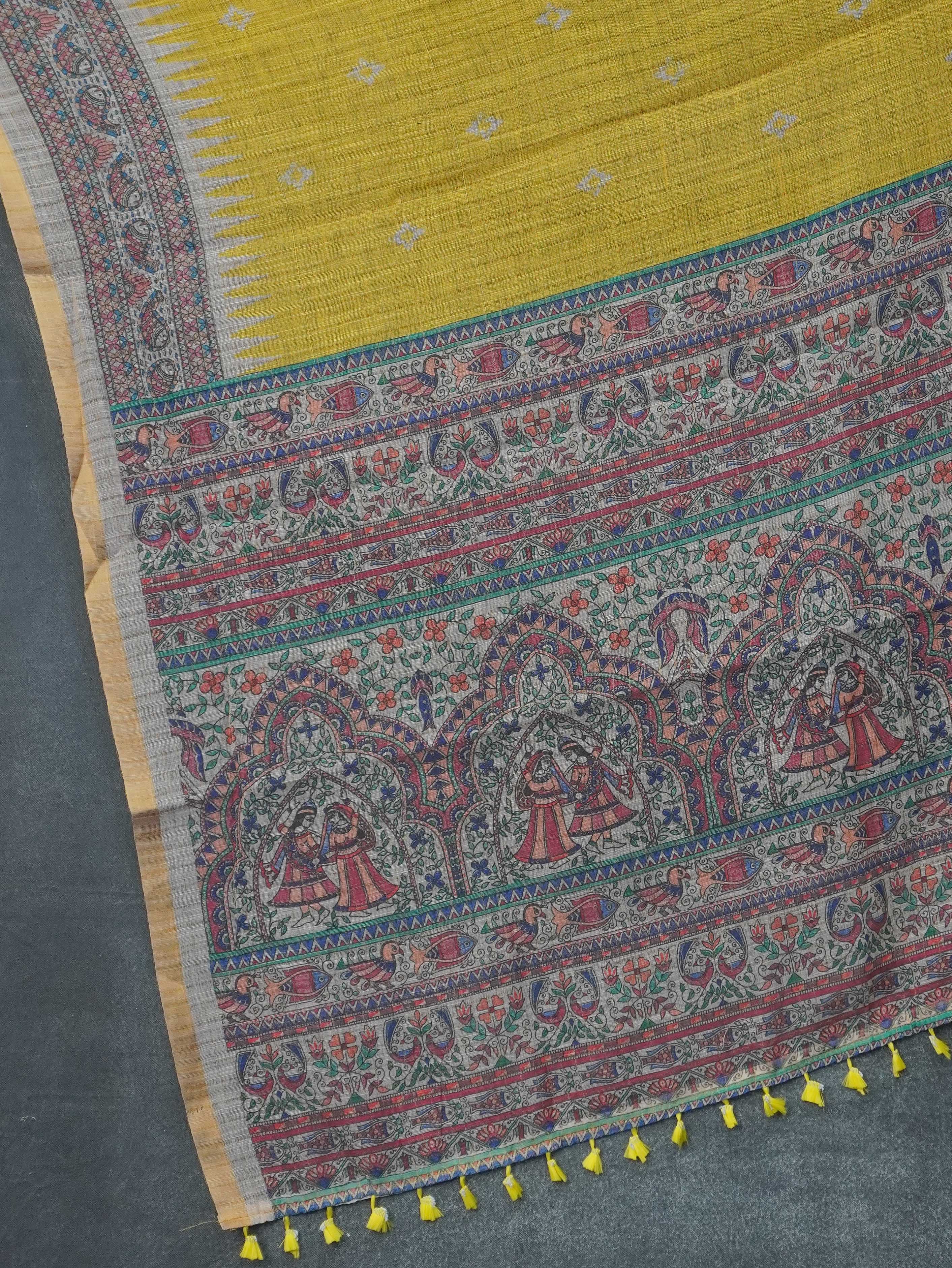 Linen Cotton Saree | TTDS3287