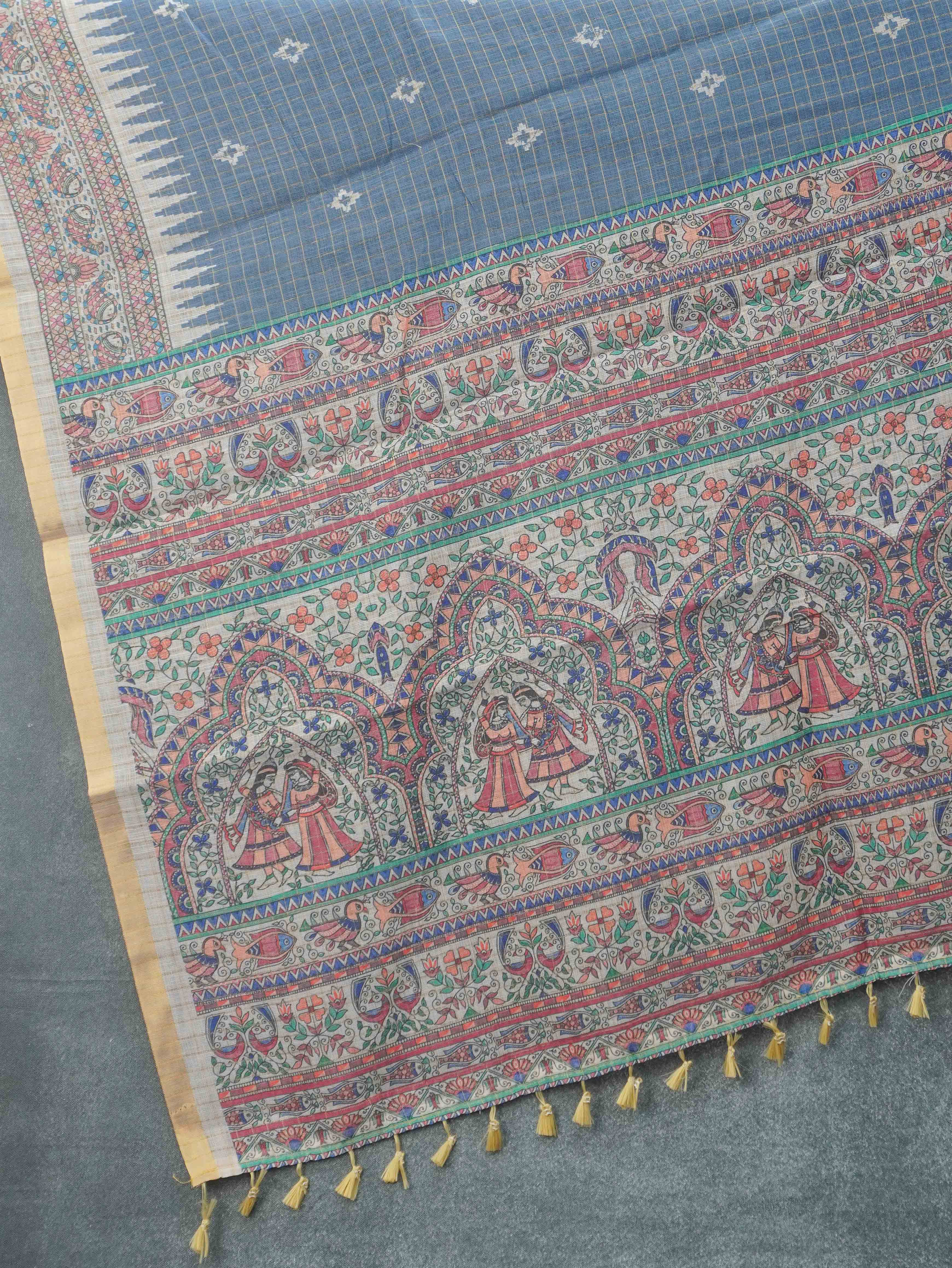Linen Cotton Saree | TTDS3287