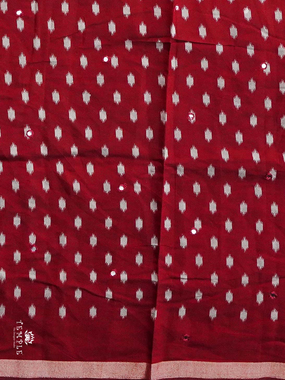 Fancy Cotton Saree With Mirror Work | TTDS2426