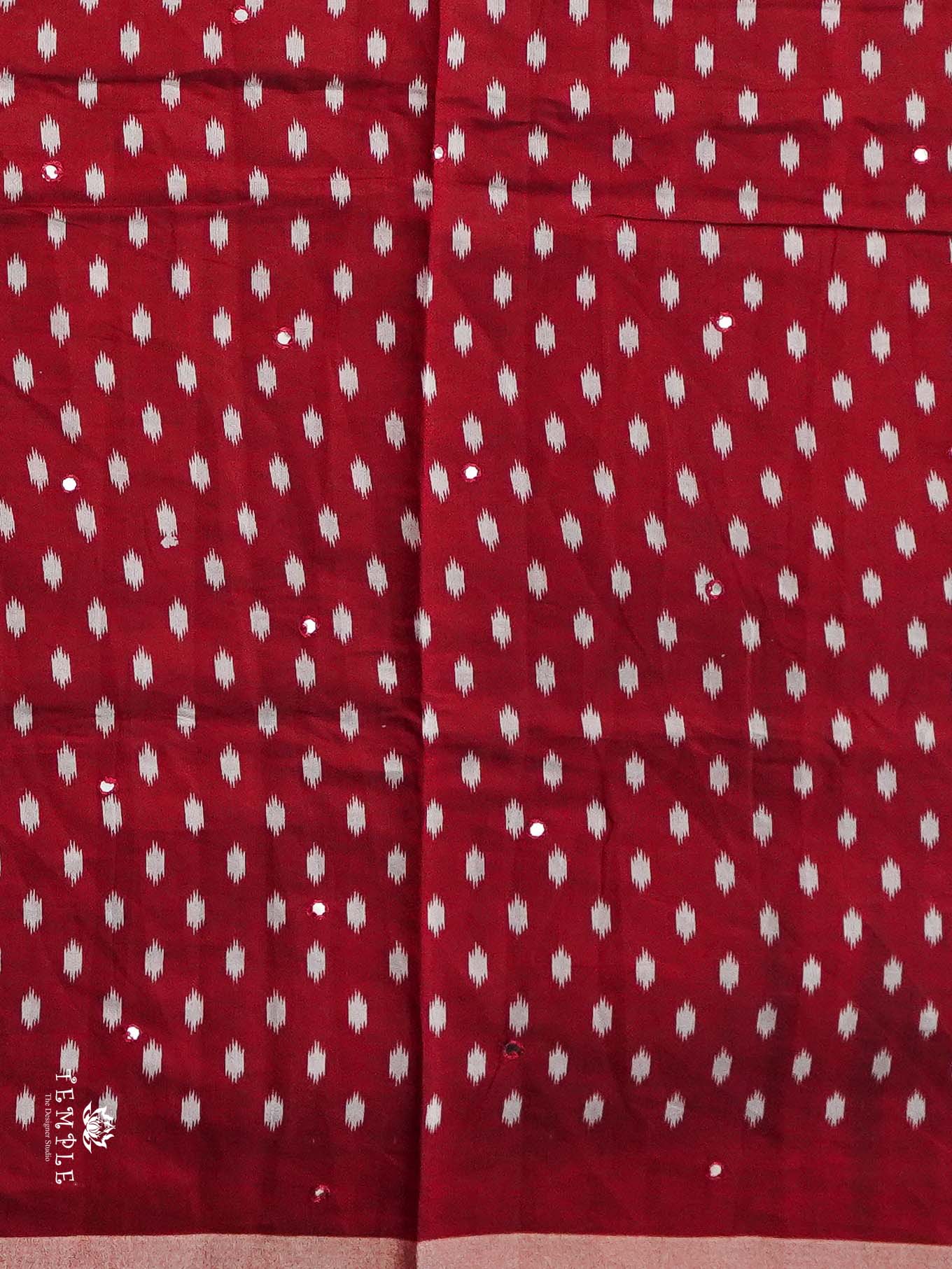 Fancy Cotton Saree With Mirror Work | TTDS2426