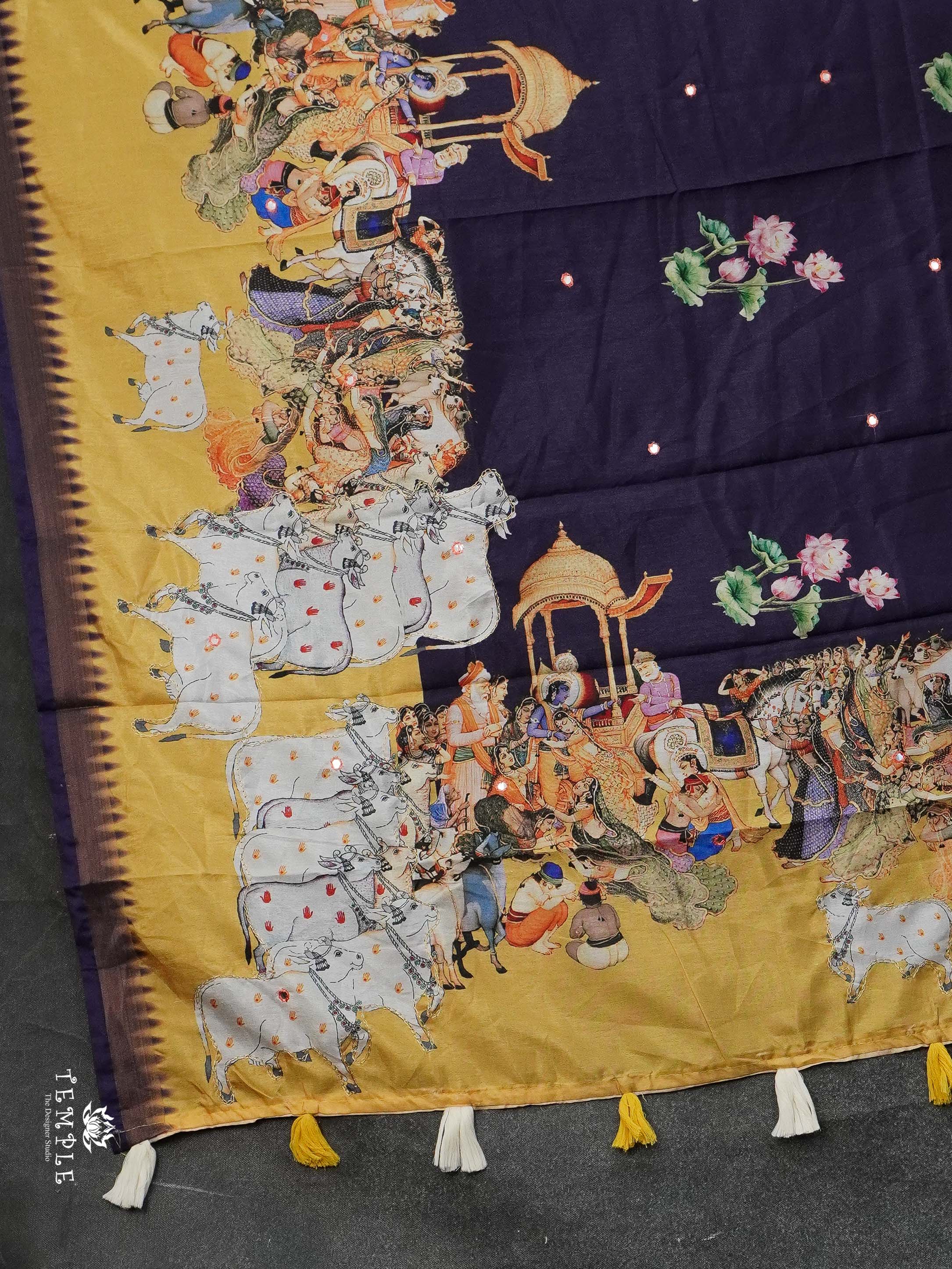 Digital Pichwai Printed Saree | TTDS2351