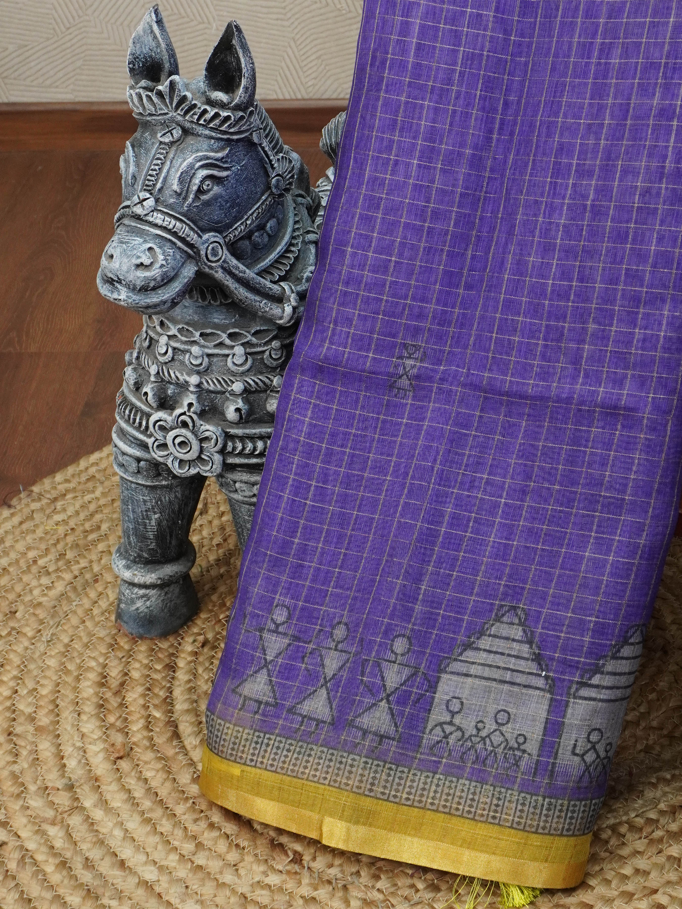 Linen Cotton Saree | TTDS3304
