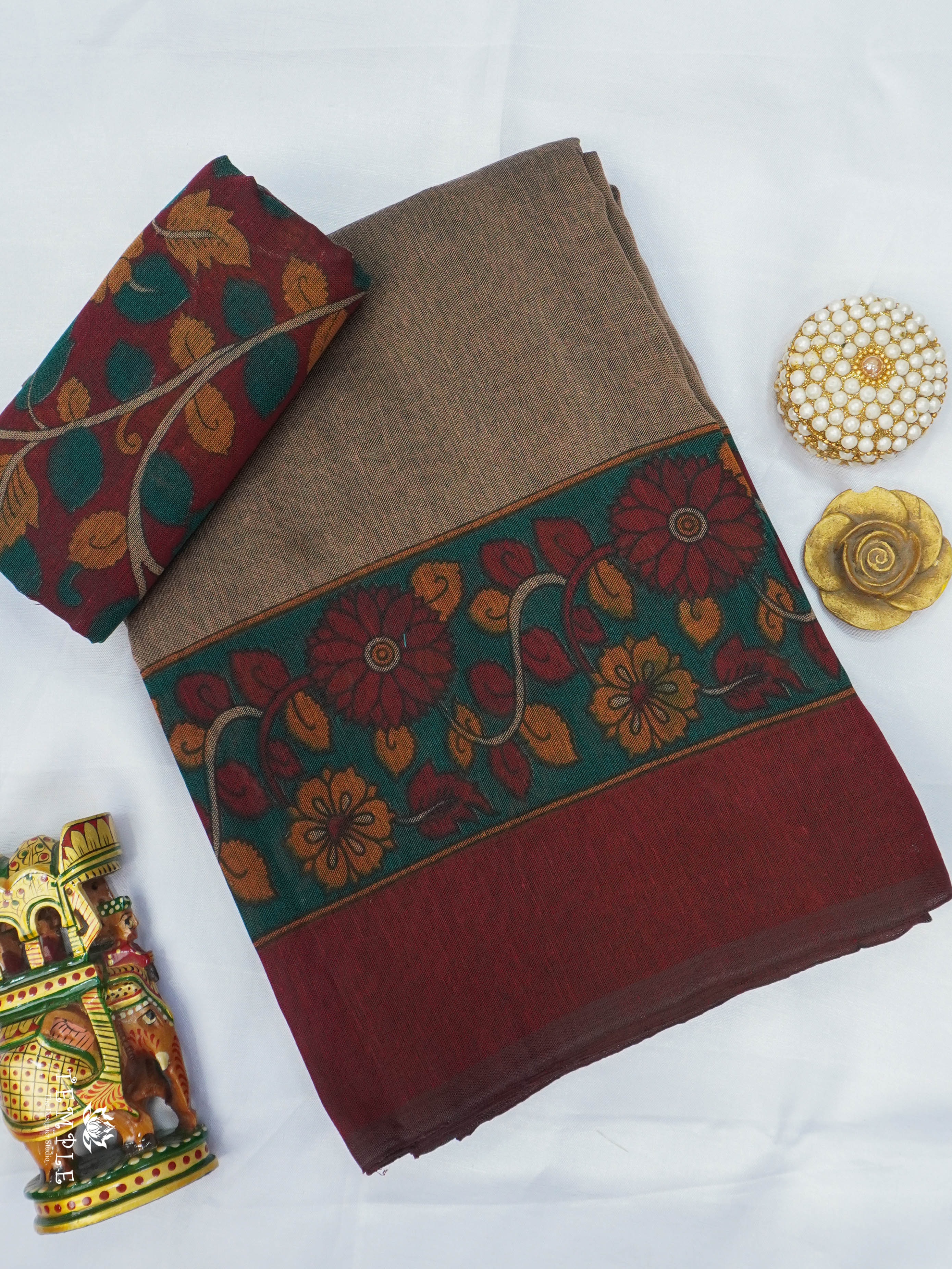 Slub Cotton Saree | TTDS2899