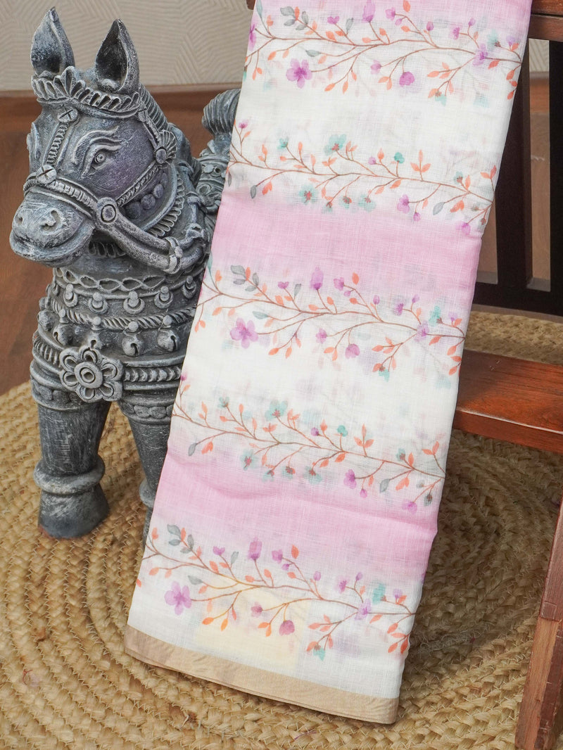 Linen Cotton Saree | TTDS3293