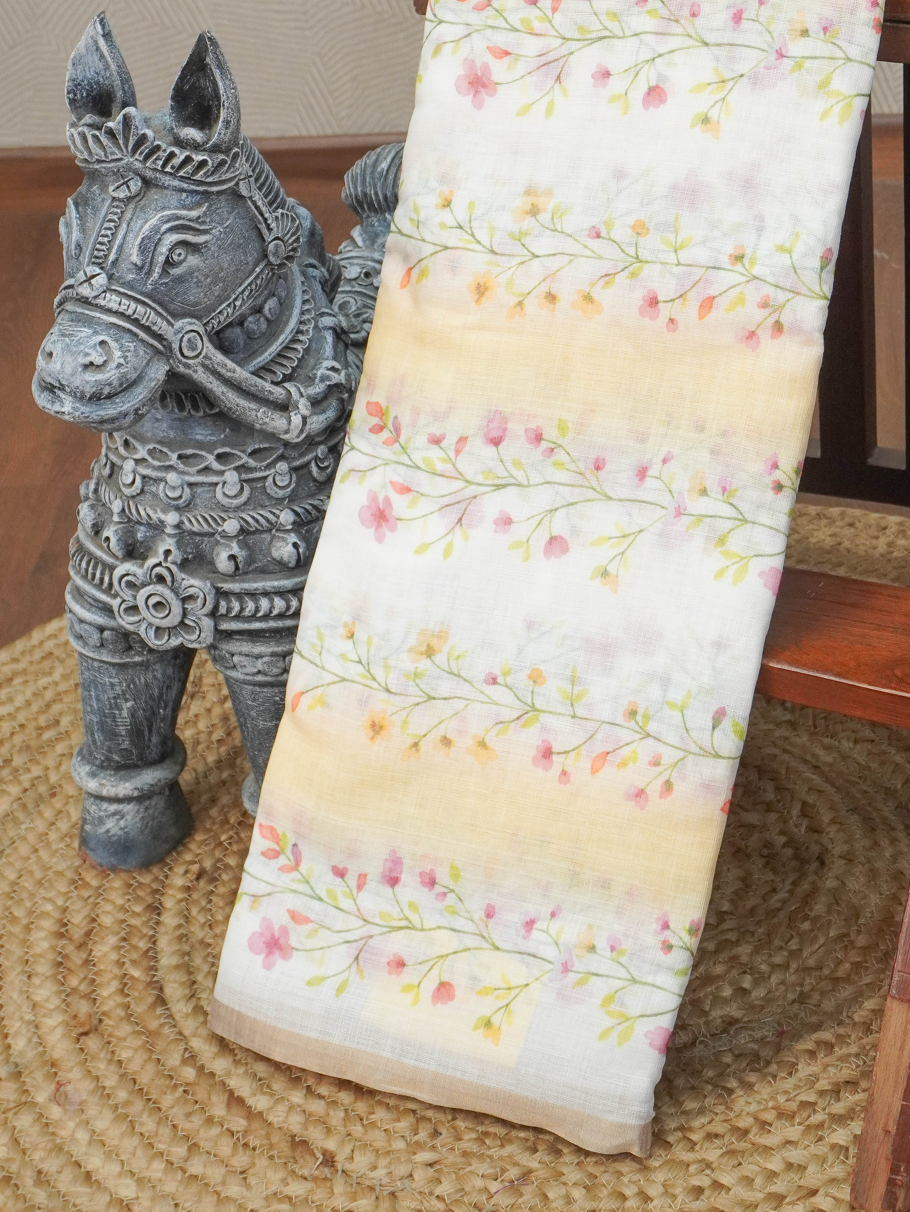 Linen Cotton Saree | TTDS3293