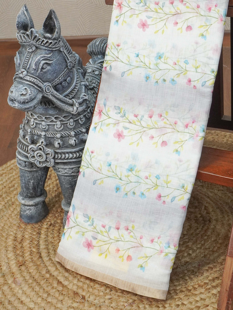 Linen Cotton Saree | TTDS3293