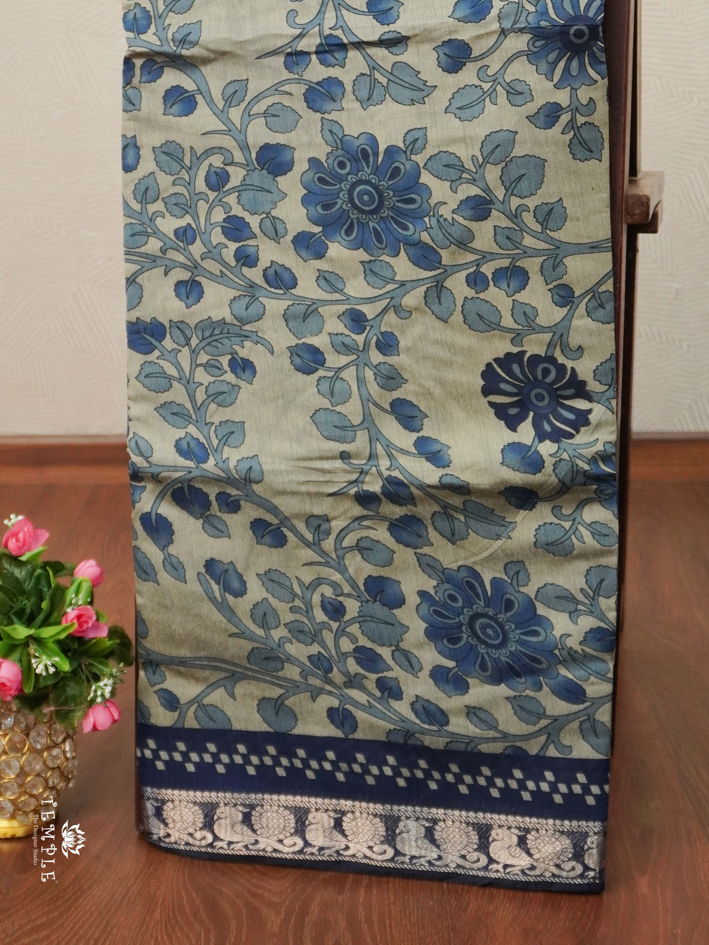 Floral Design mangalagiri Coton Saree | TTDS2385