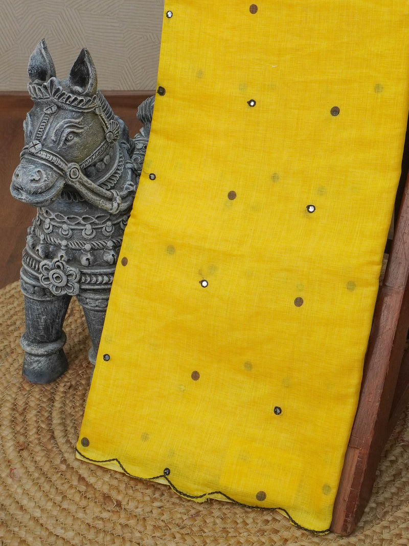 Linen Cotton Saree | TTDS3288