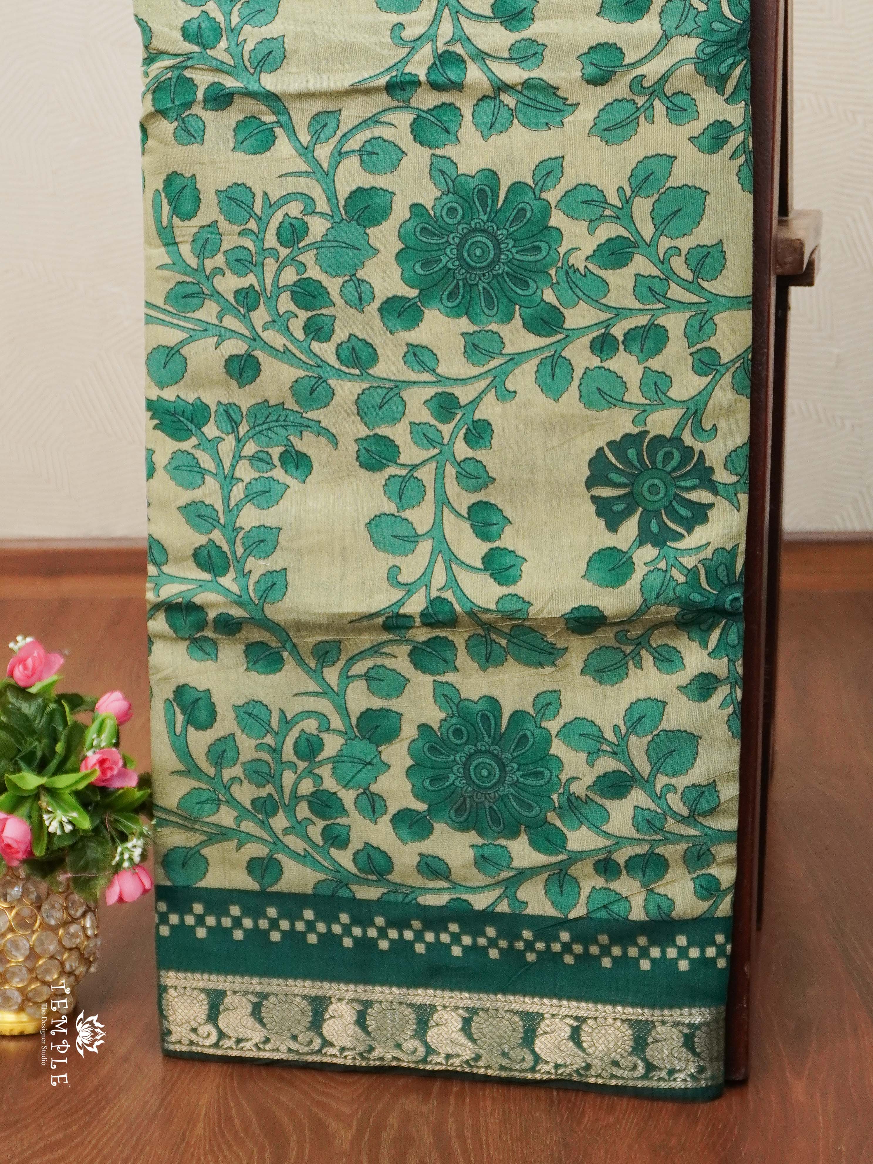 Floral Design mangalagiri Coton Saree | TTDS2385