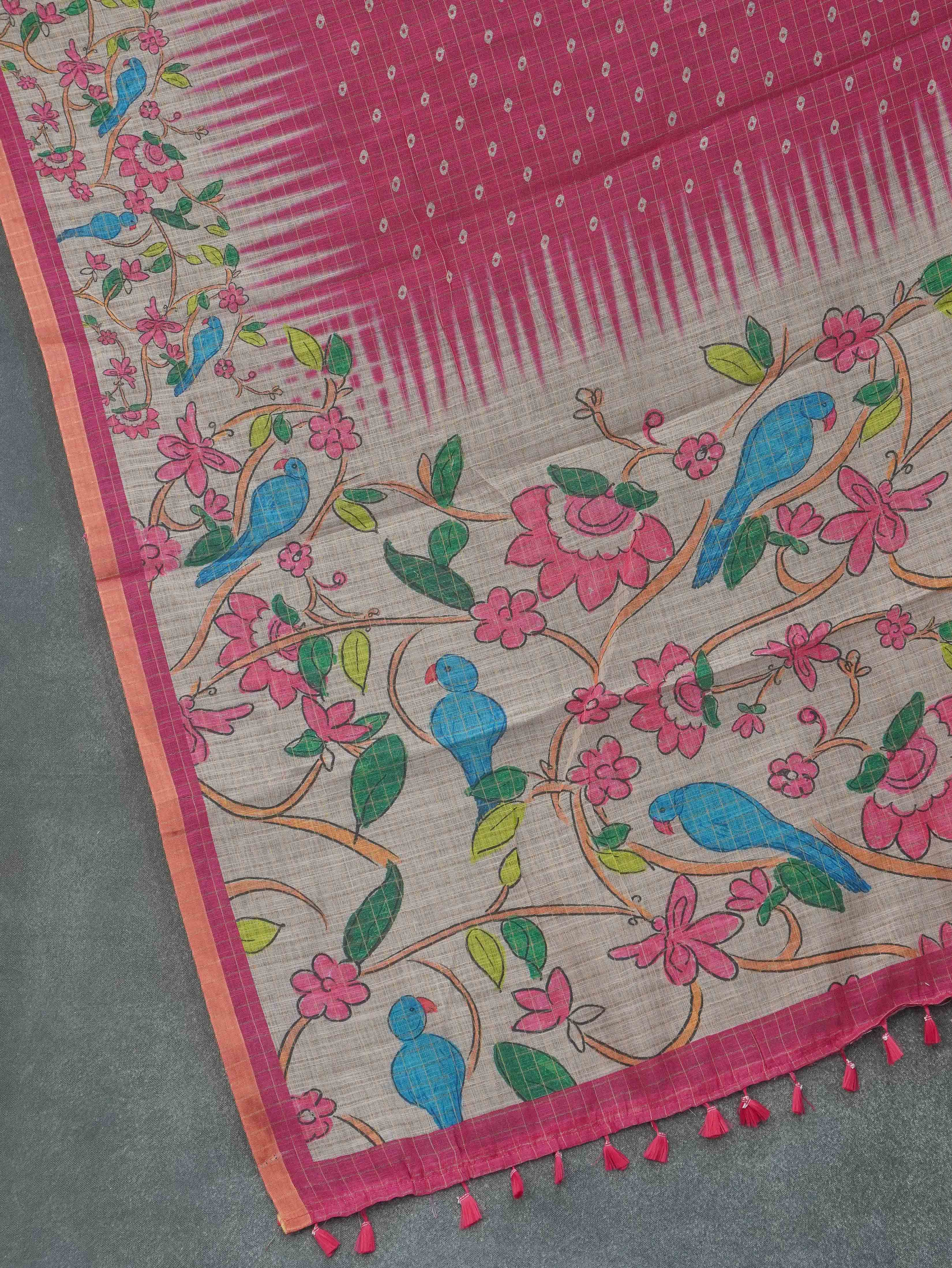 Linen Cotton Saree | TTDS3284