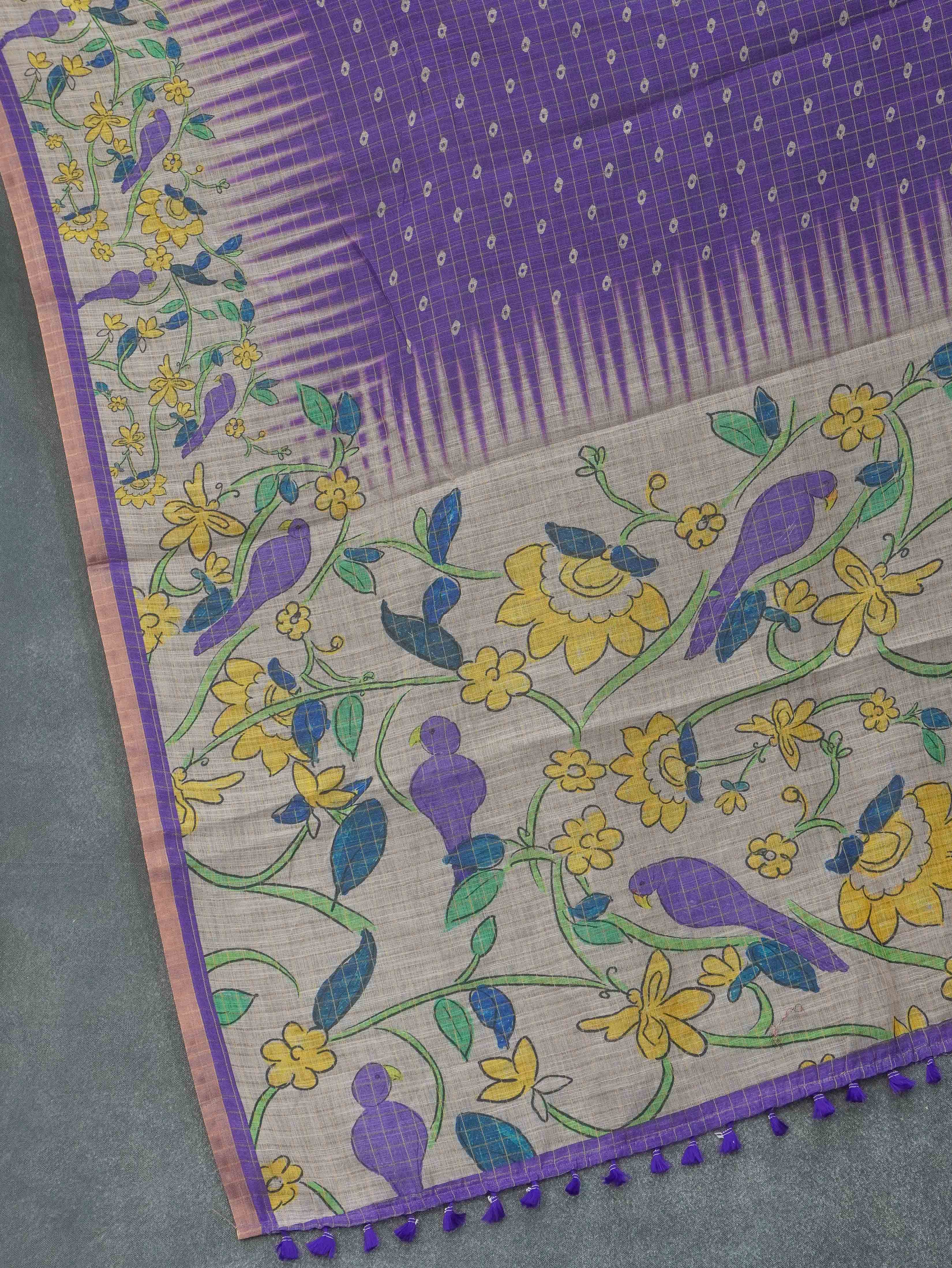 Linen Cotton Saree | TTDS3284