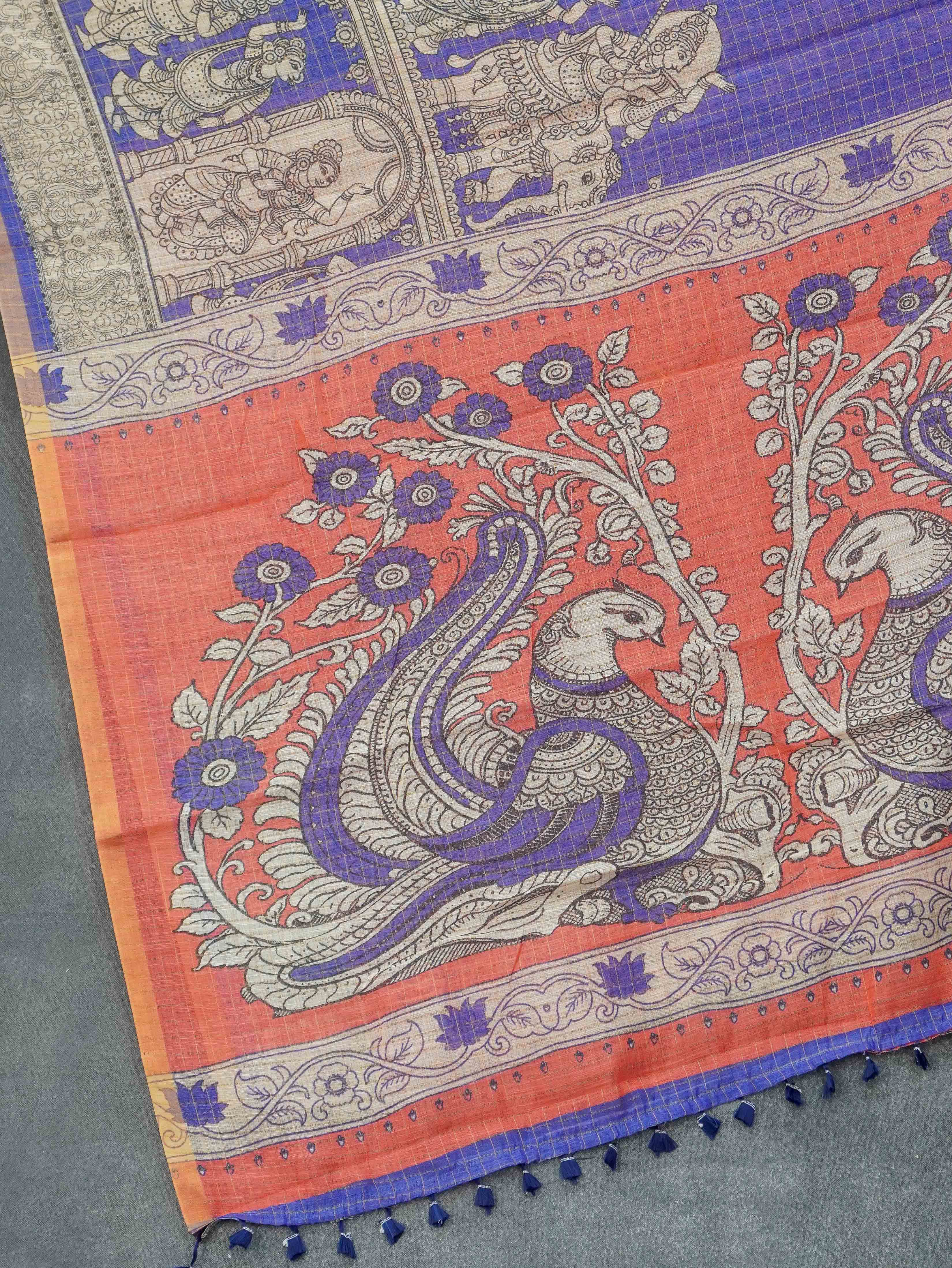 Linen Cotton Saree | TTDS3286