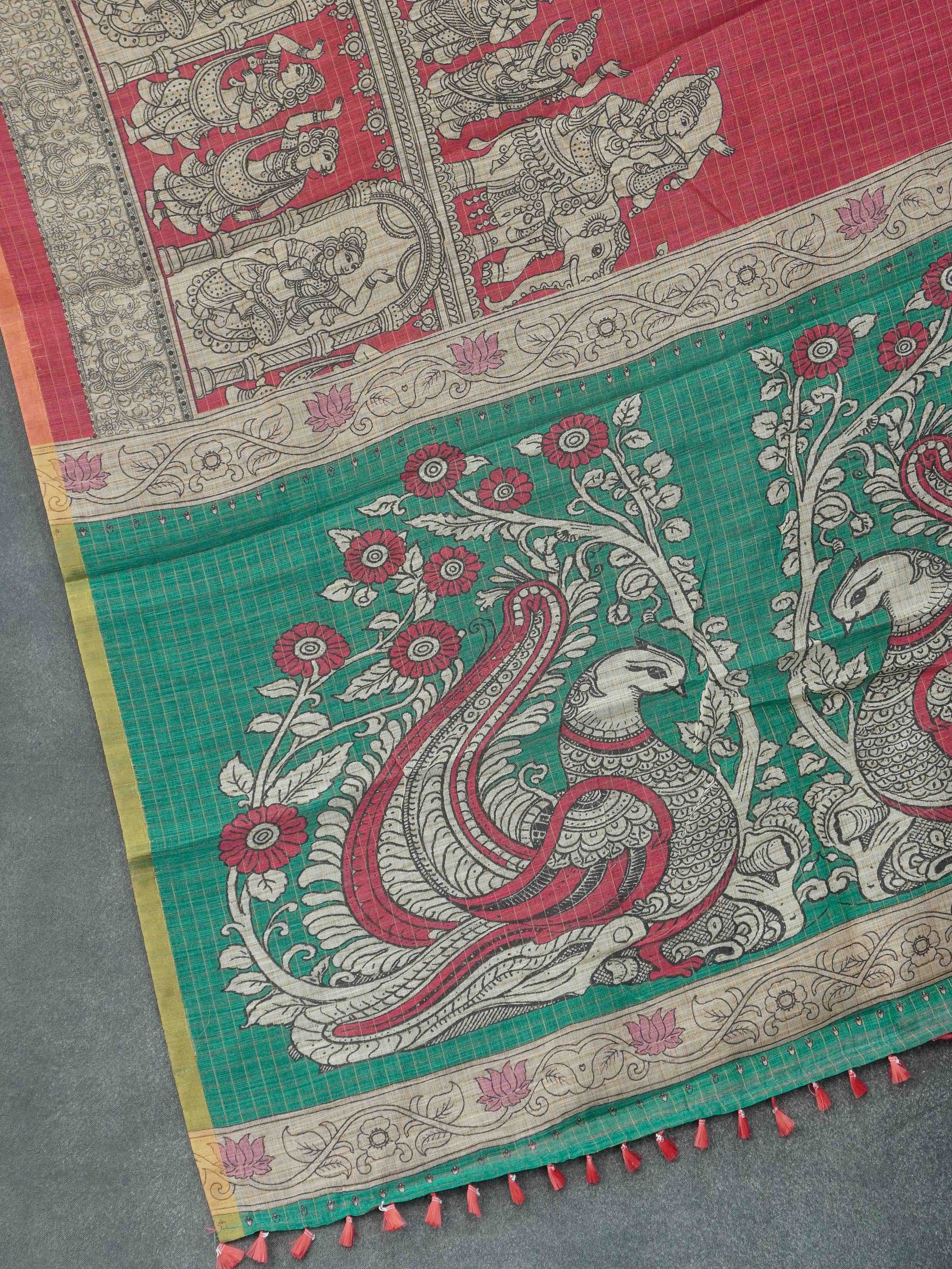 Linen Cotton Saree | TTDS3286