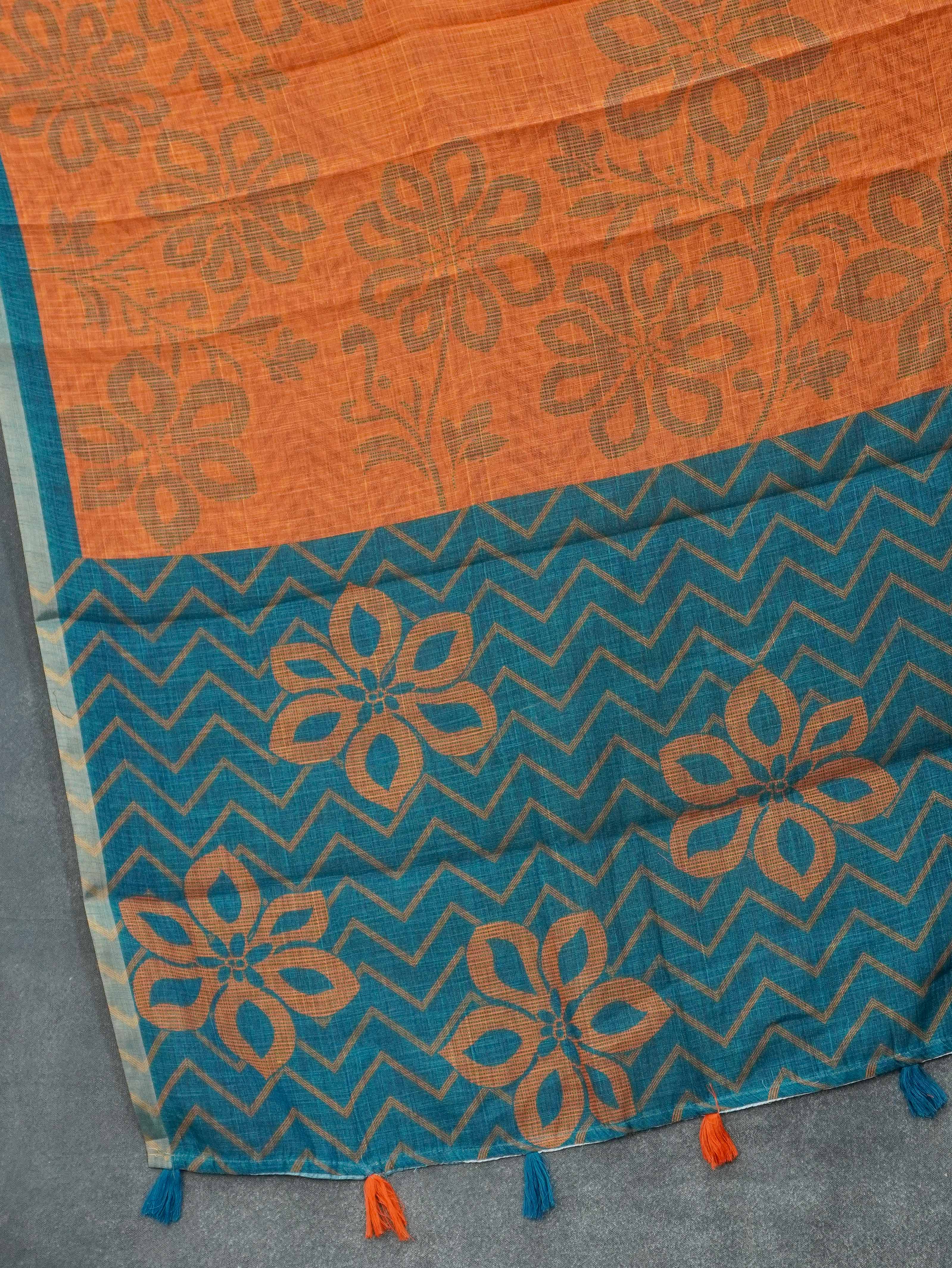 Linen Cotton Saree | TTDS3305