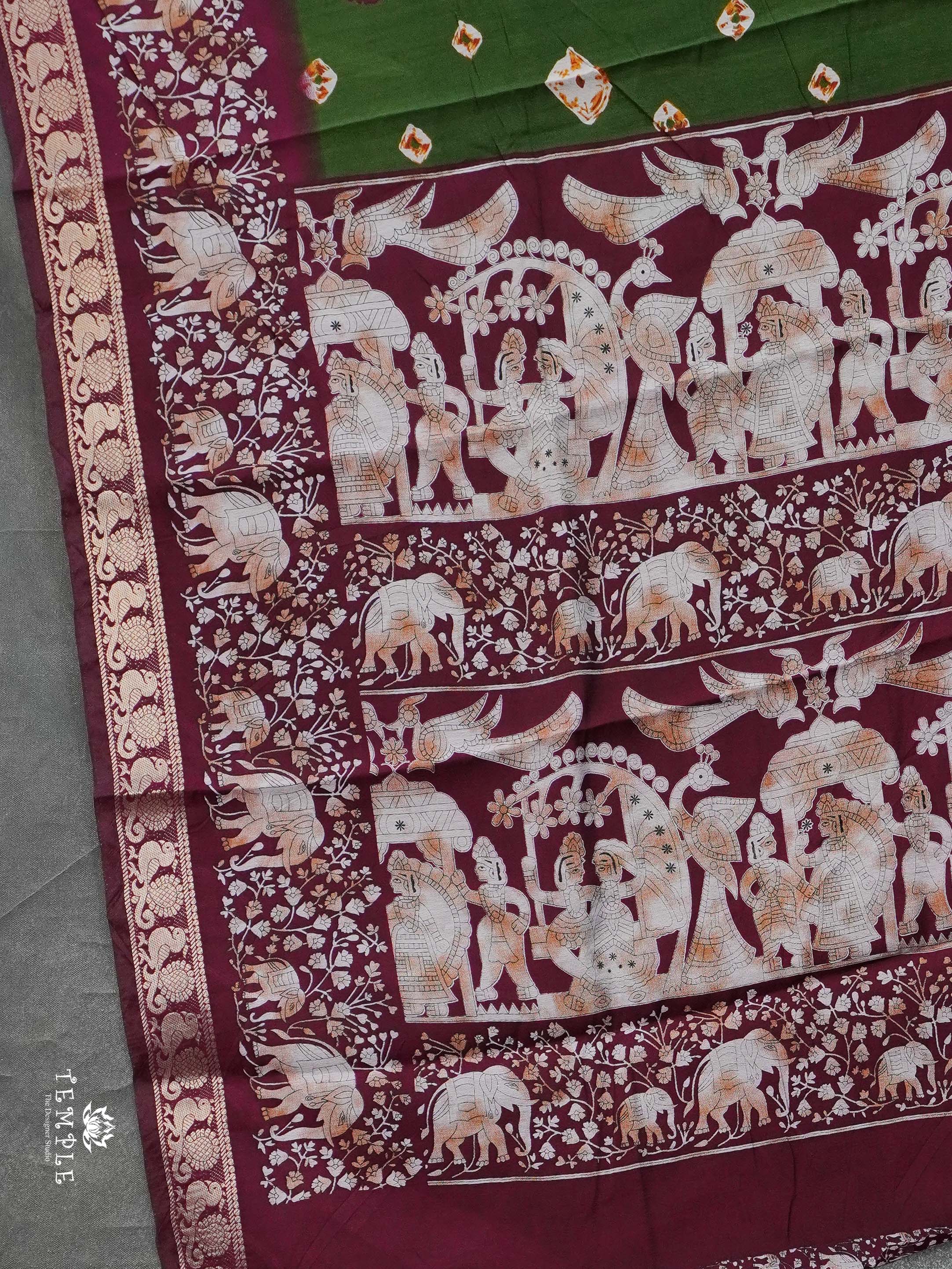 Bandhini Print Cotton Saree | TTDS2386
