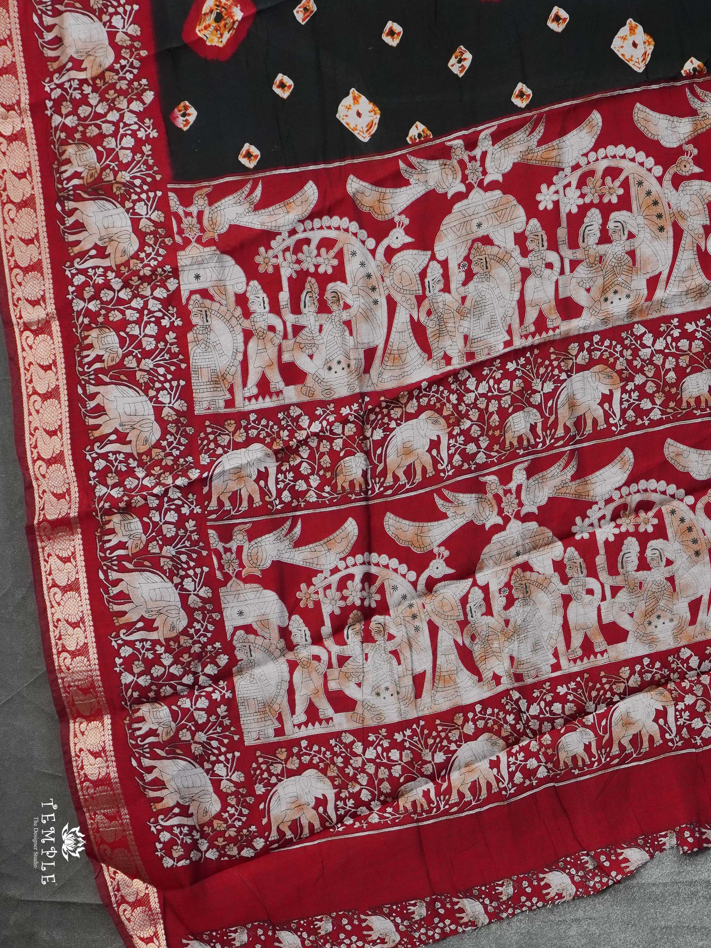 Bandhini Print Cotton Saree | TTDS2386