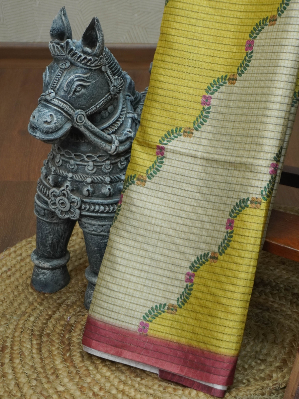Printed Tussar Saree | TTDS3719