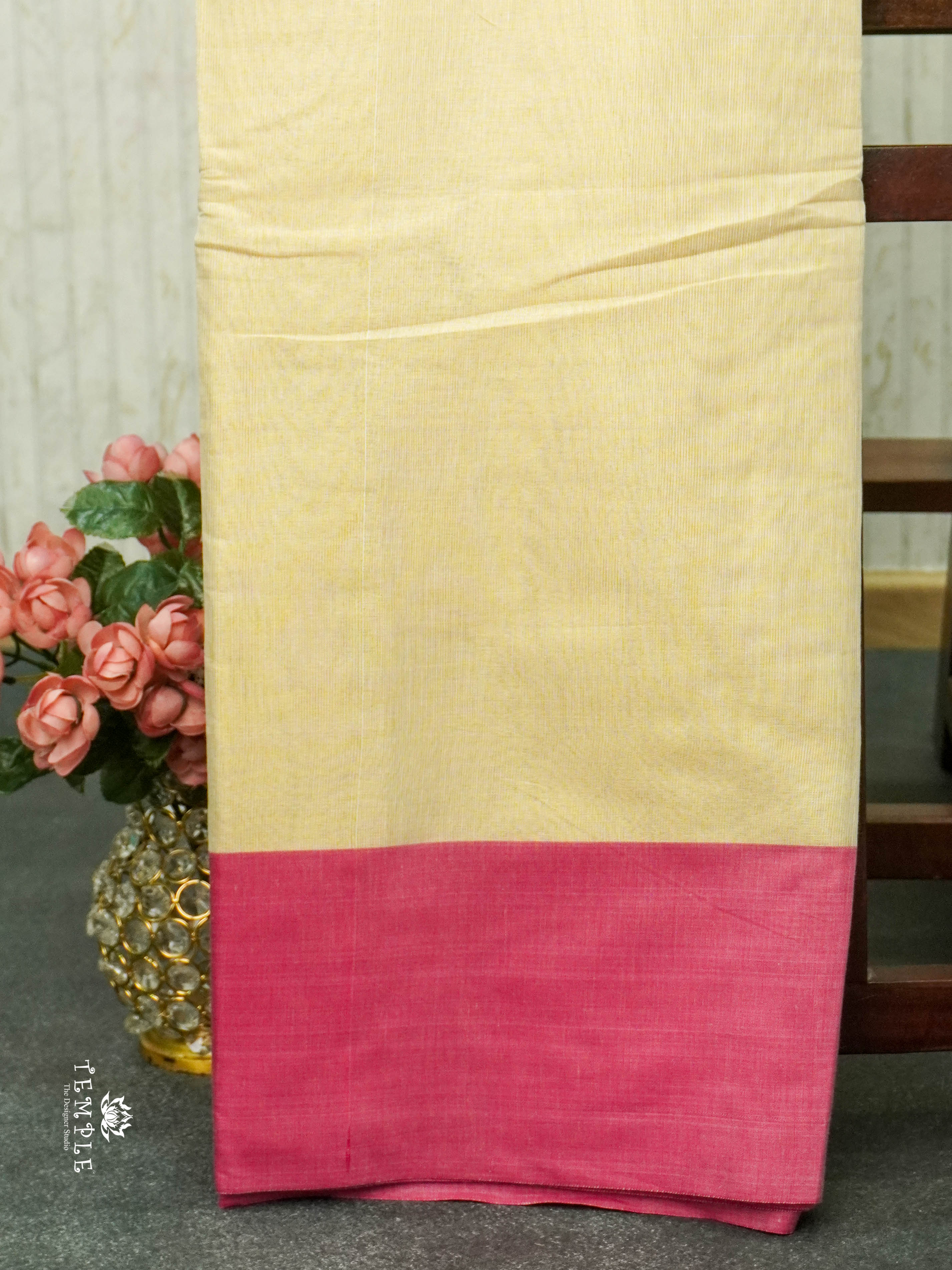 Tissue Silk Saree With Contrast Border | TTDS1432