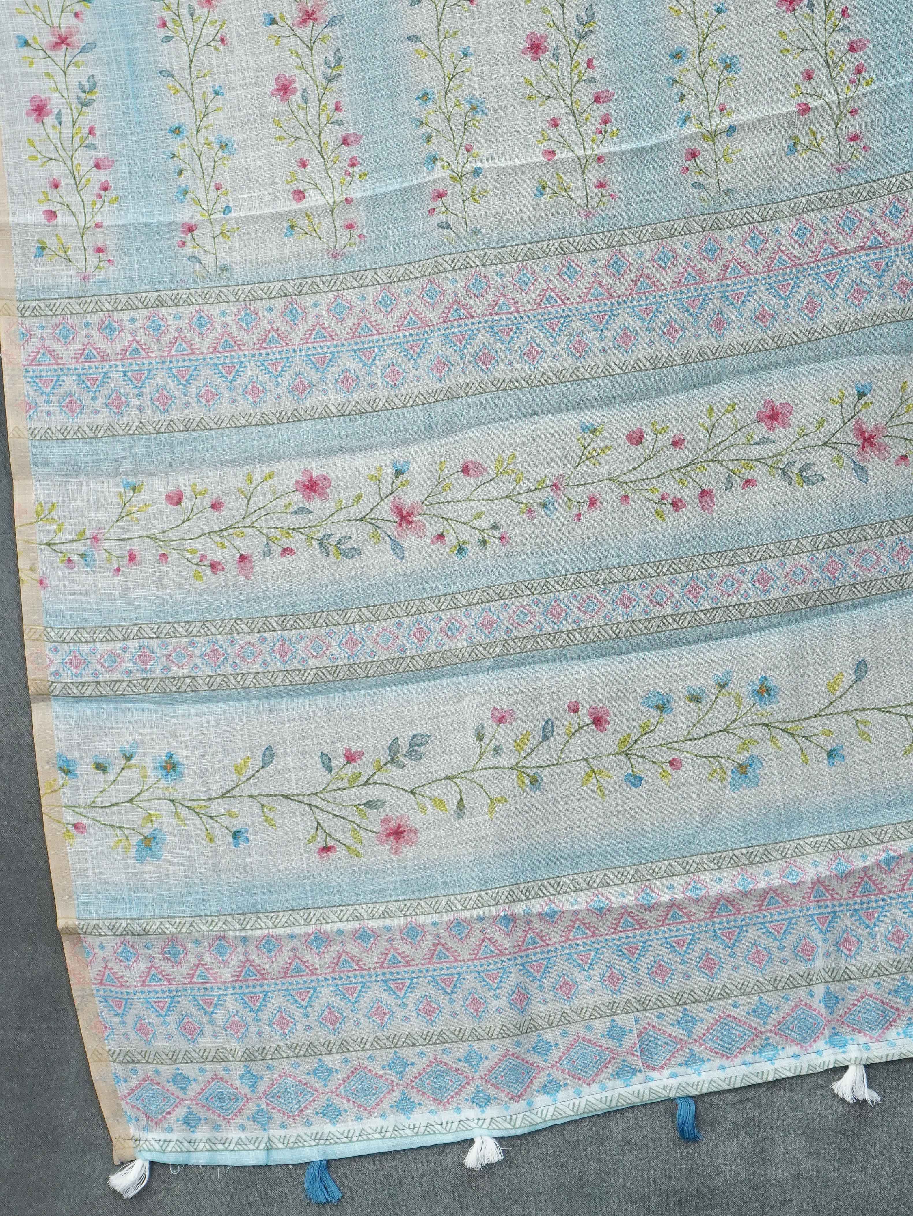 Linen Cotton Saree | TTDS3293