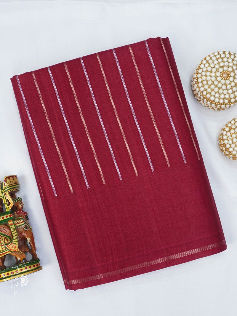 Handloom Matka Silk Saree(Reddish Pink) | TTDS2900