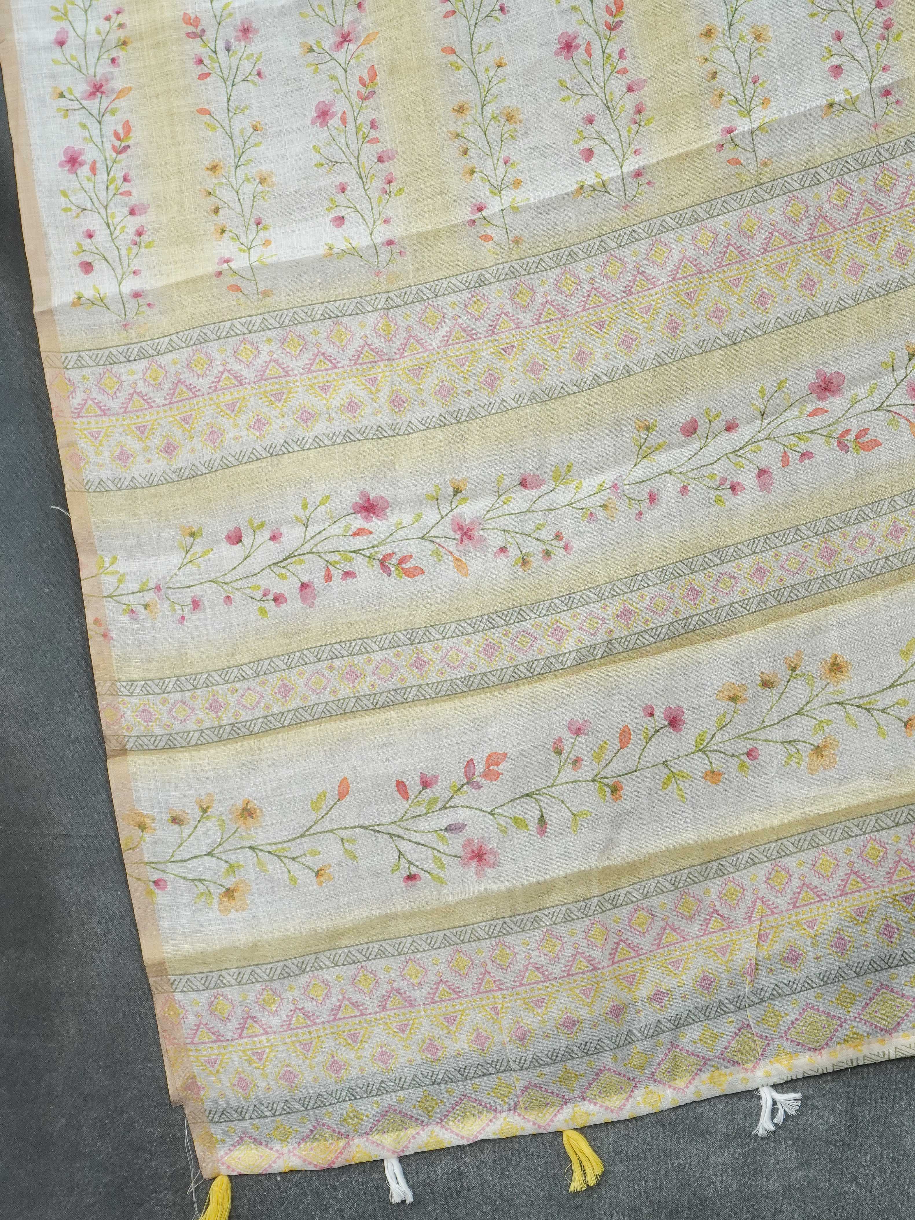 Linen Cotton Saree | TTDS3293