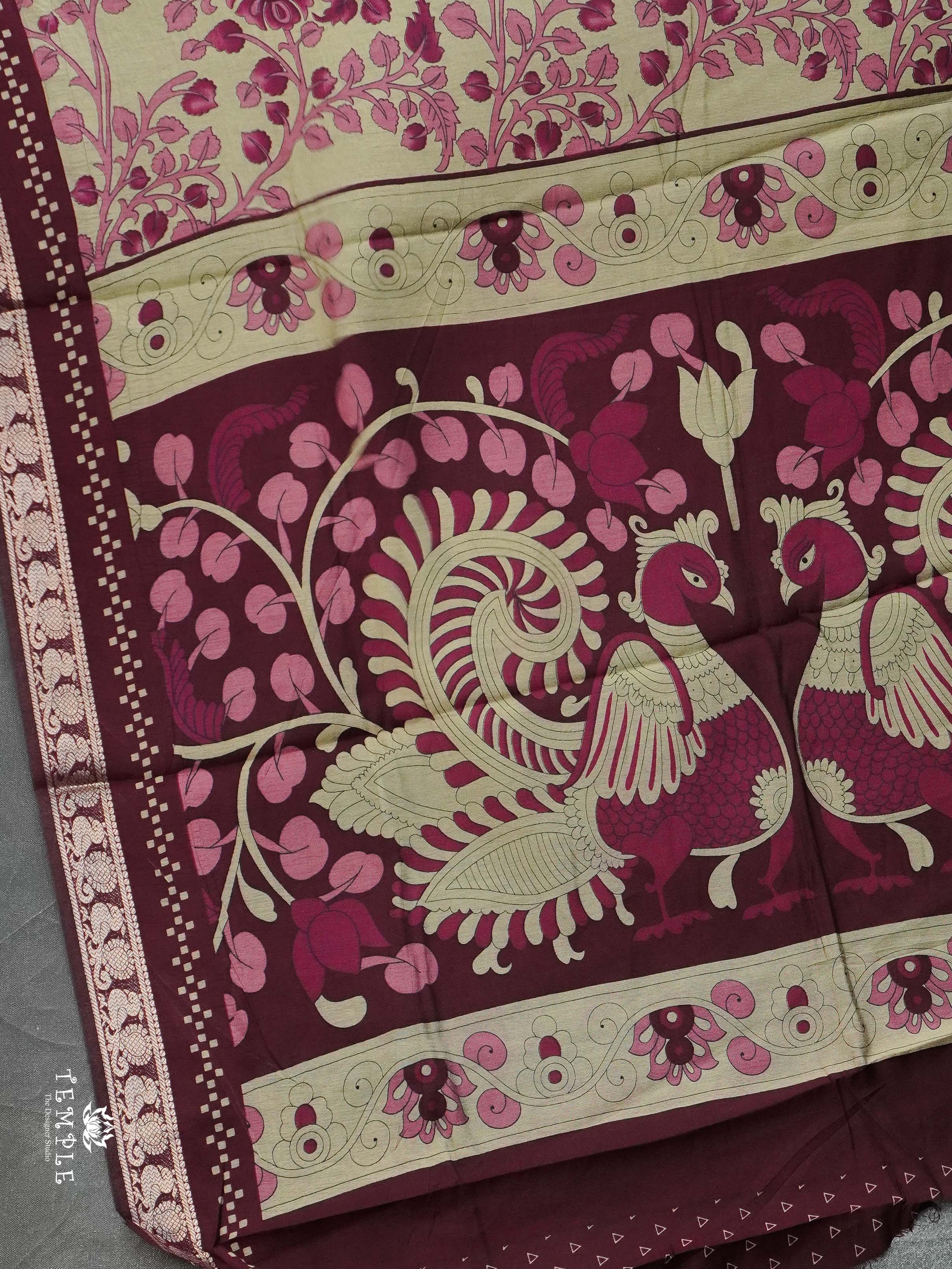 Floral Design mangalagiri Coton Saree | TTDS2385