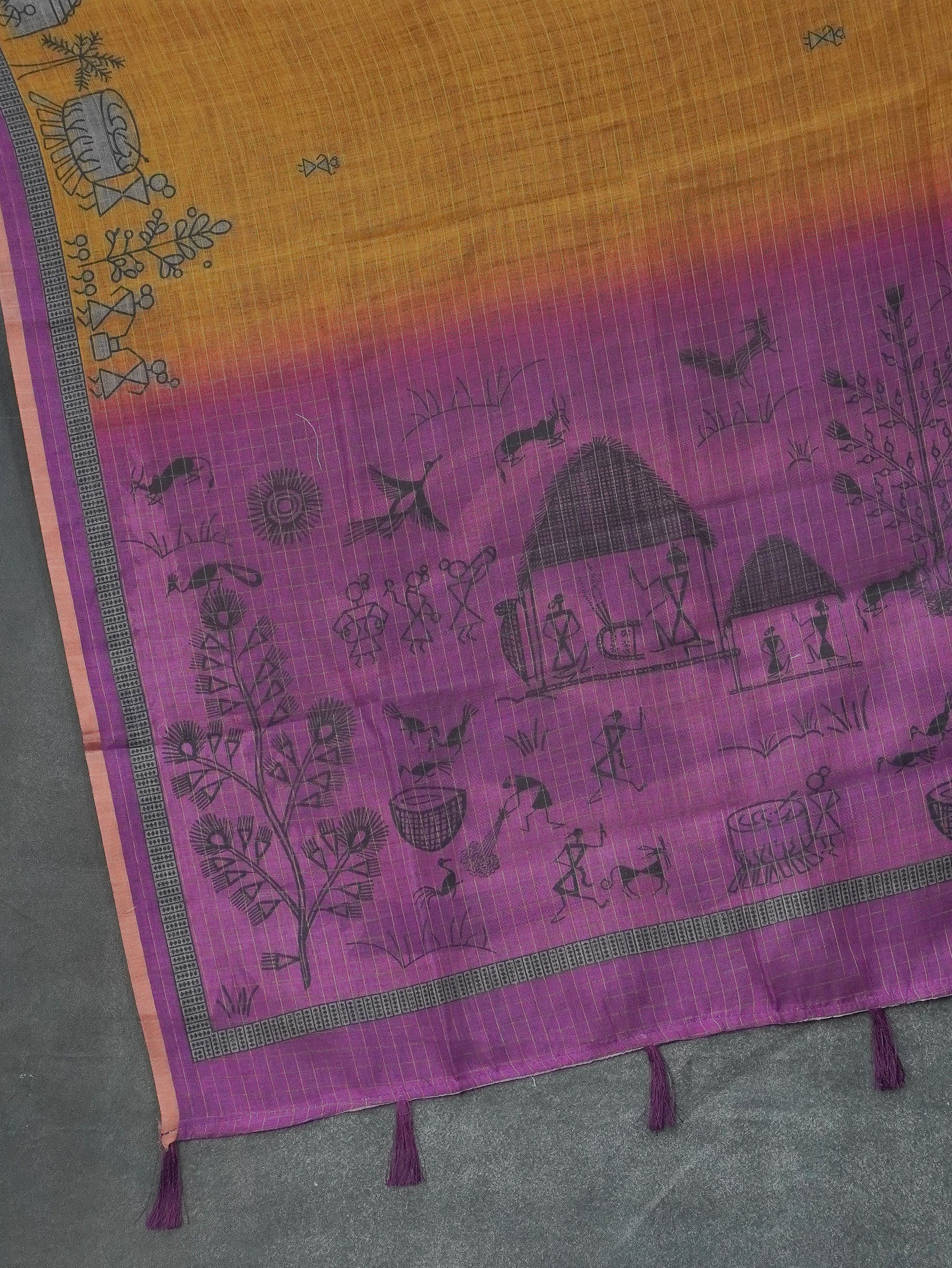 Linen Cotton Saree | TTDS3304
