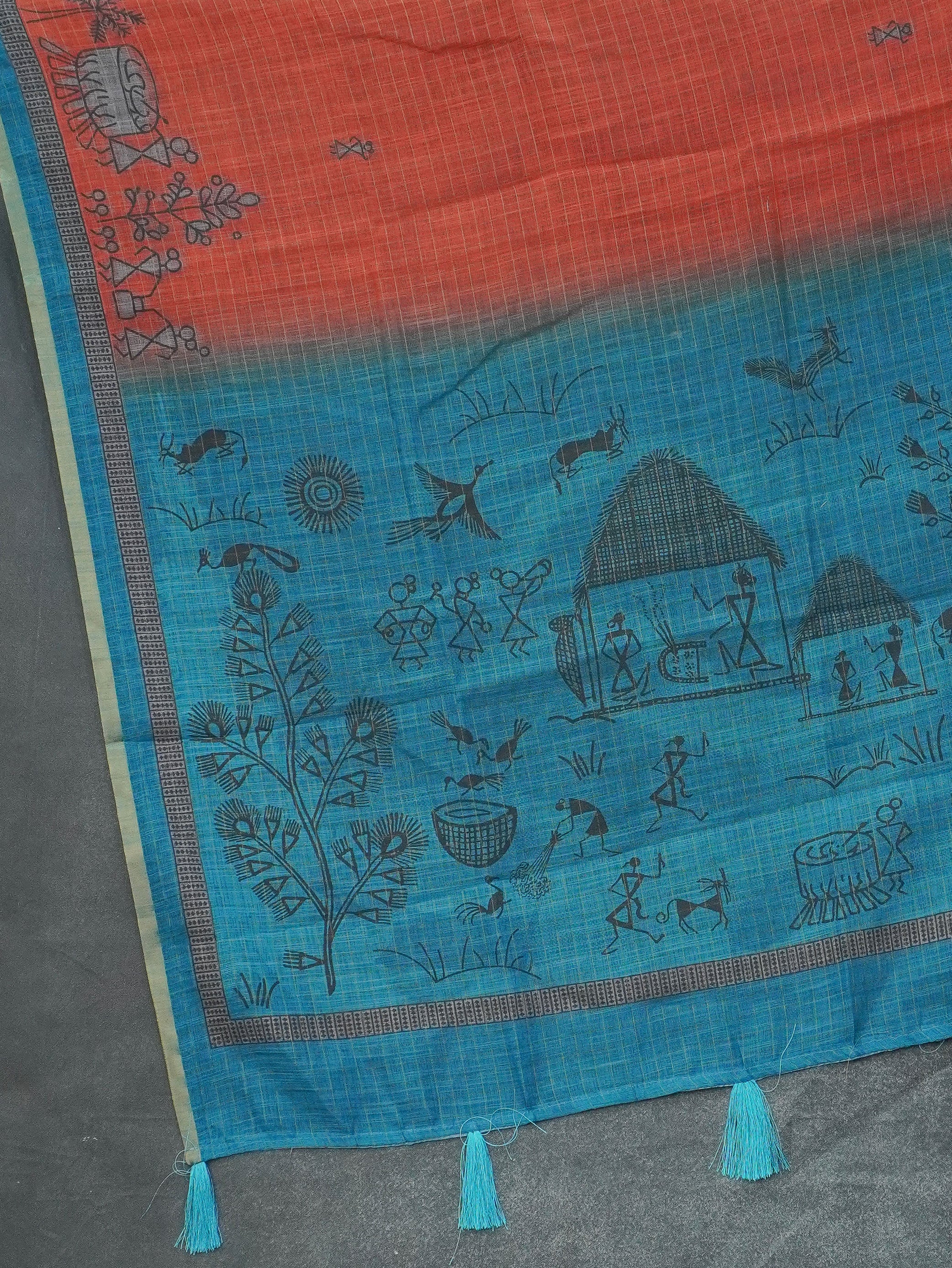 Linen Cotton Saree | TTDS3304
