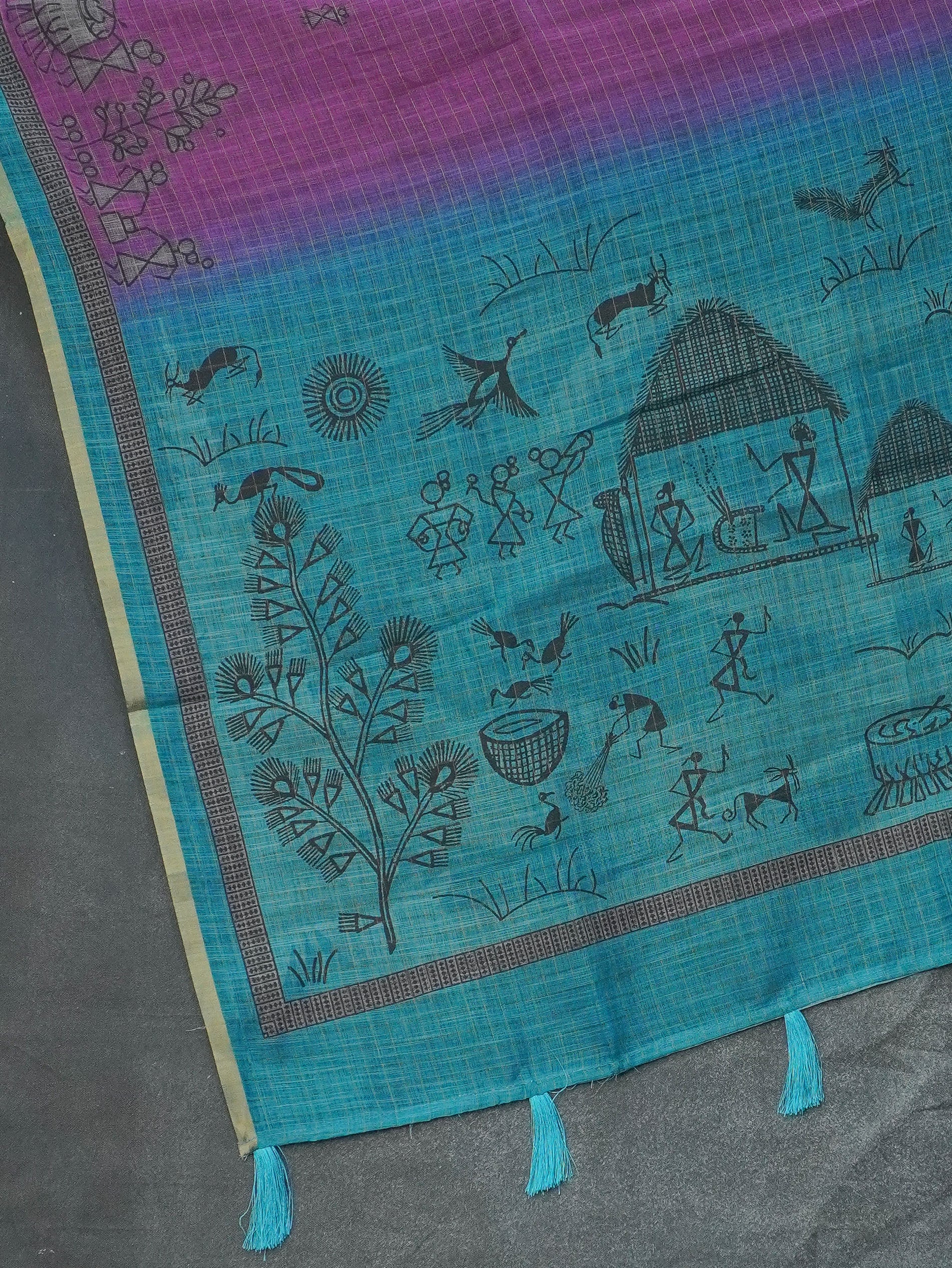 Linen Cotton Saree | TTDS3304