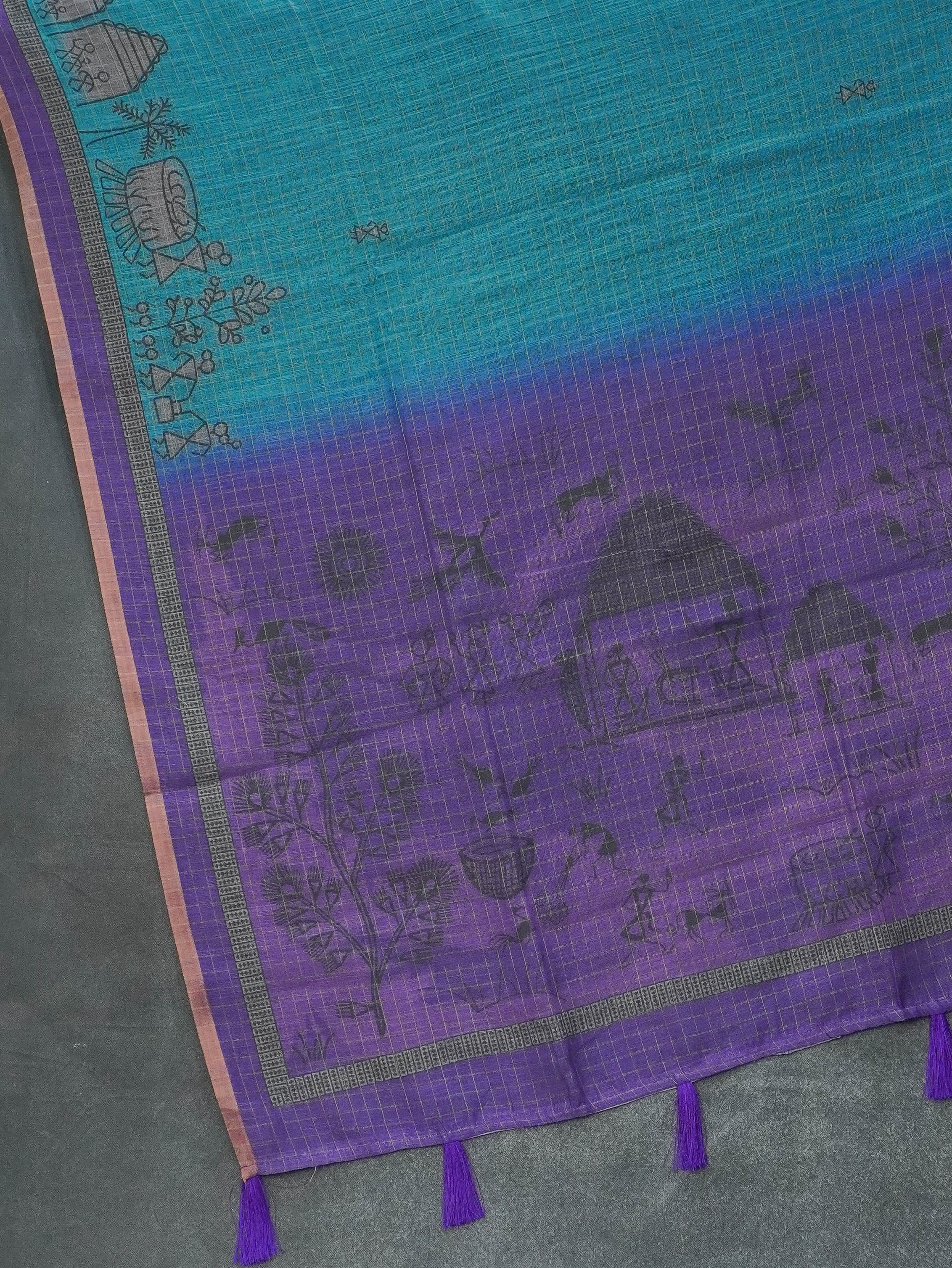 Linen Cotton Saree | TTDS3304