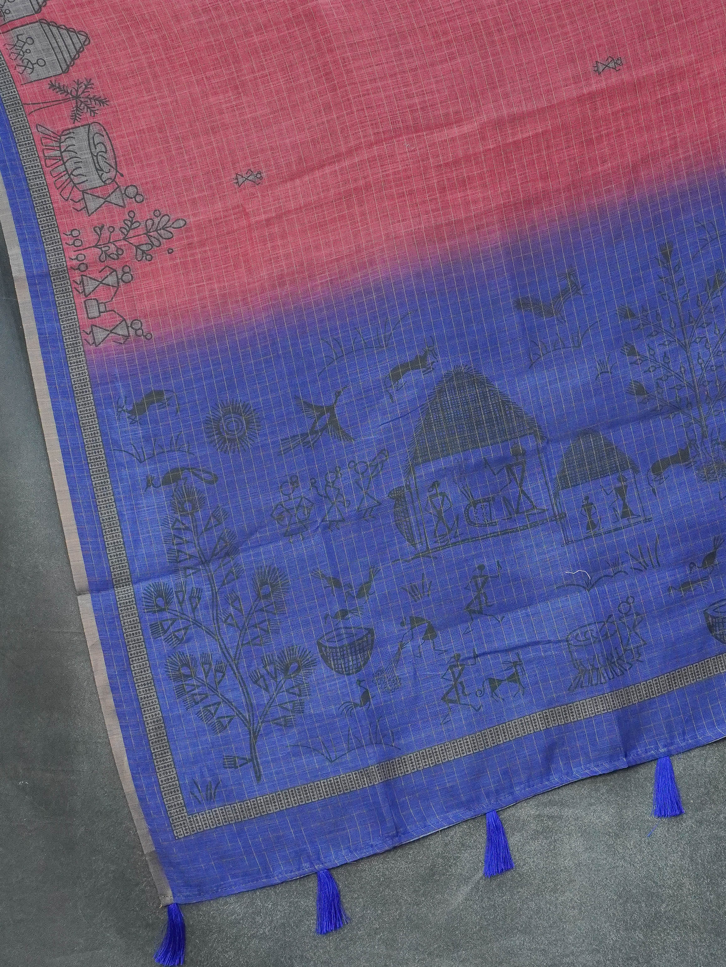 Linen Cotton Saree | TTDS3304