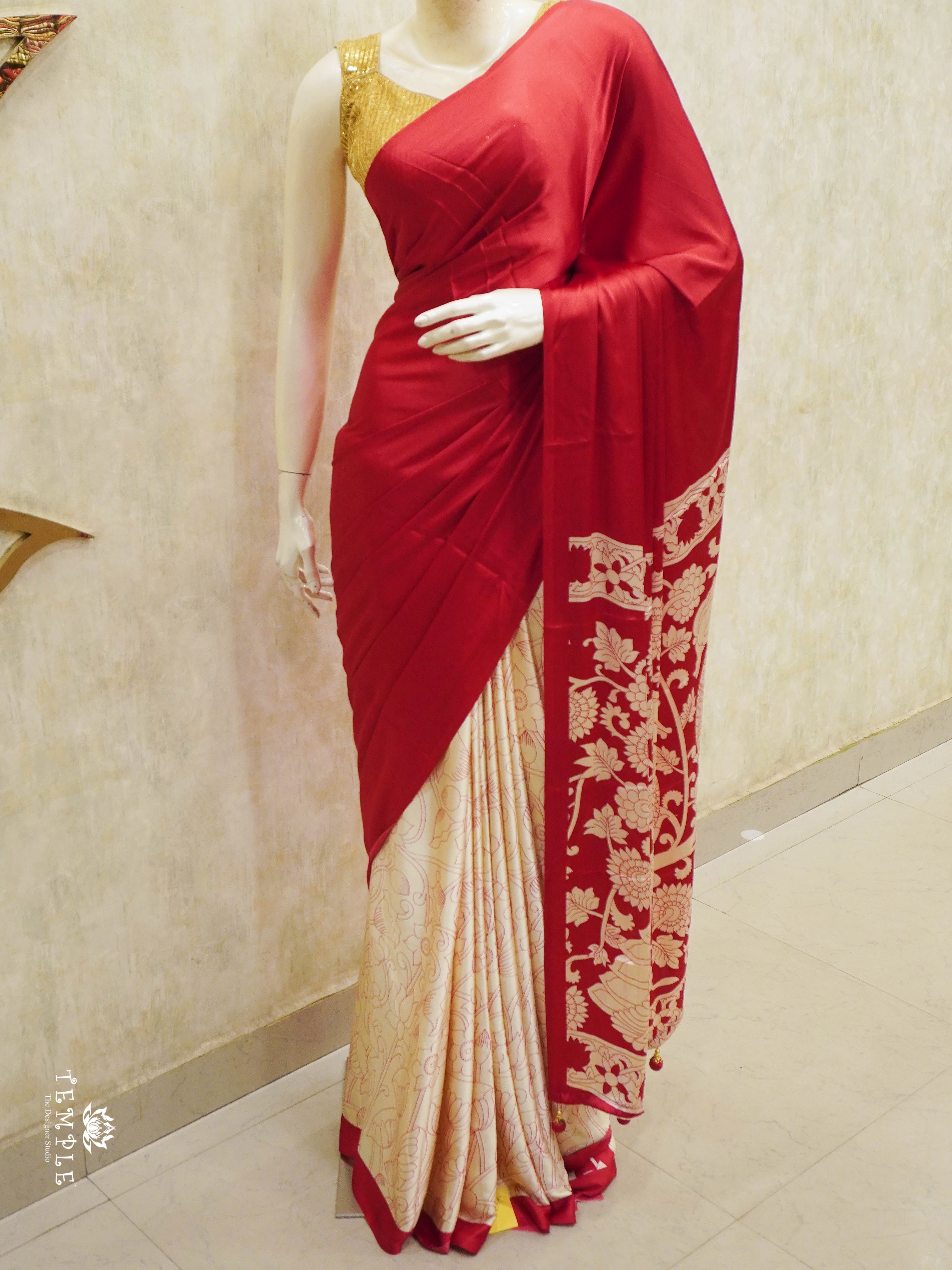 Modal Silk Saree (Half & Half) | TTDS2901