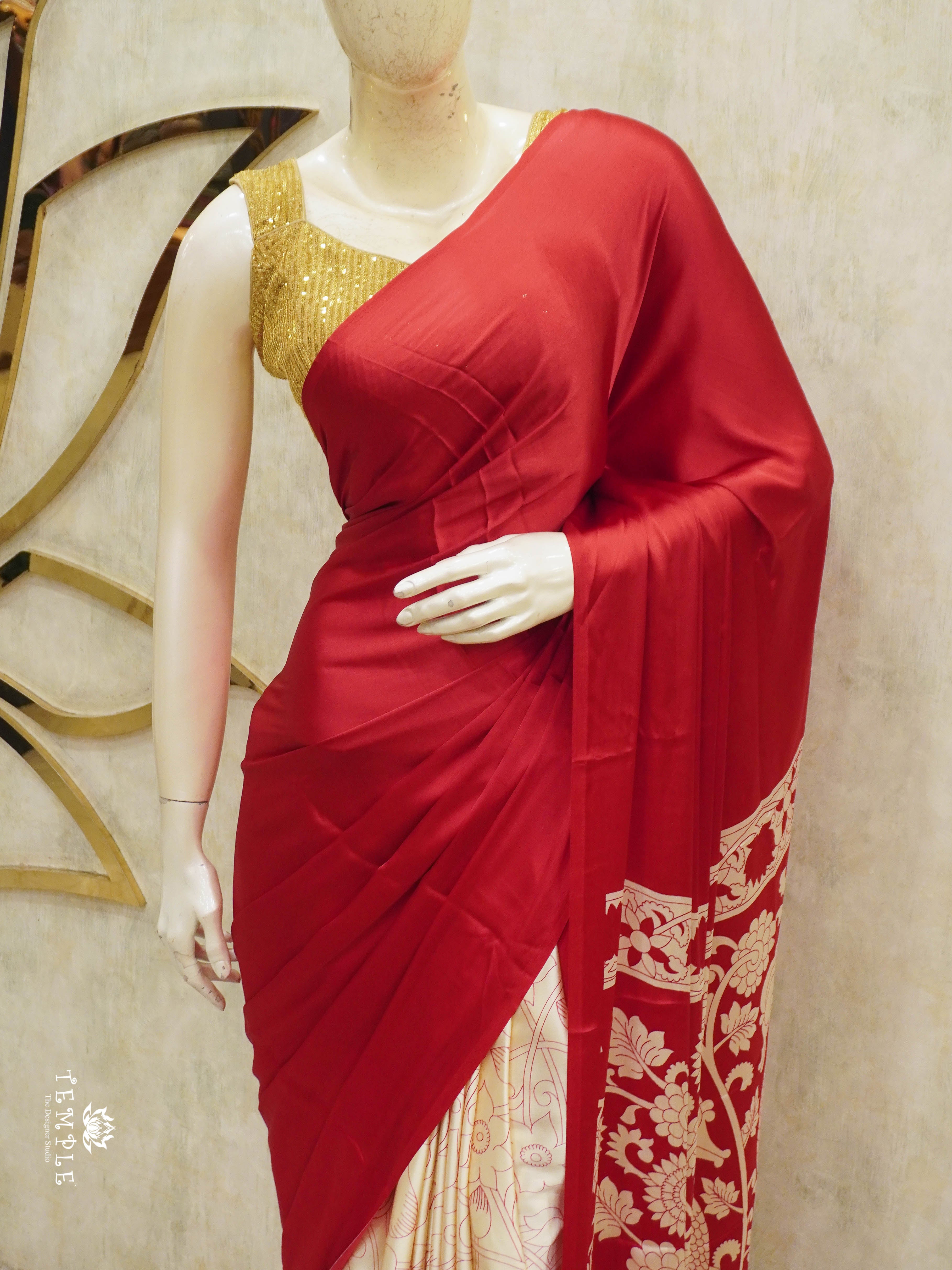 Modal Silk Saree (Half & Half) | TTDS2901