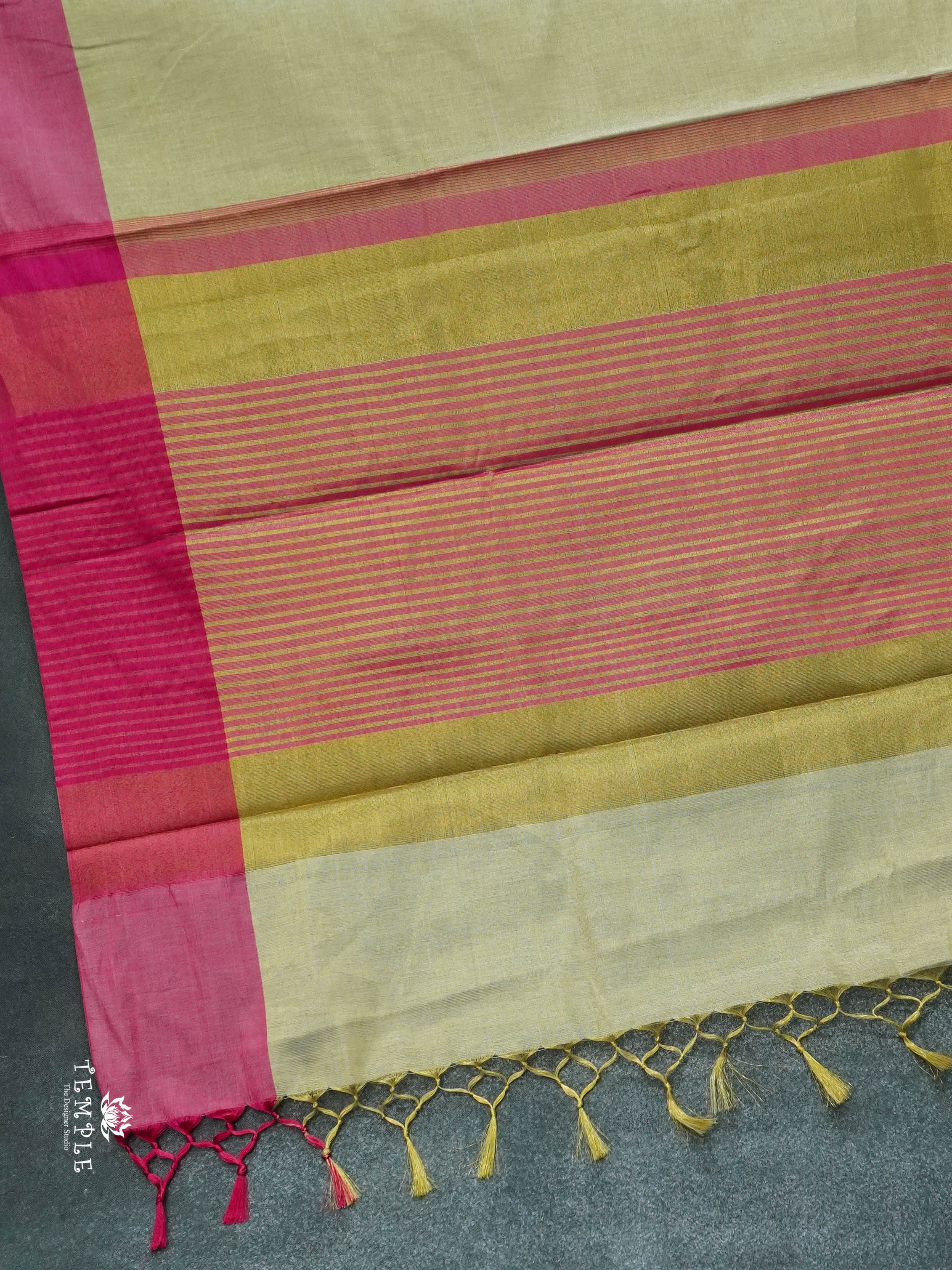 Tissue Silk Saree With Contrast Border | TTDS1432