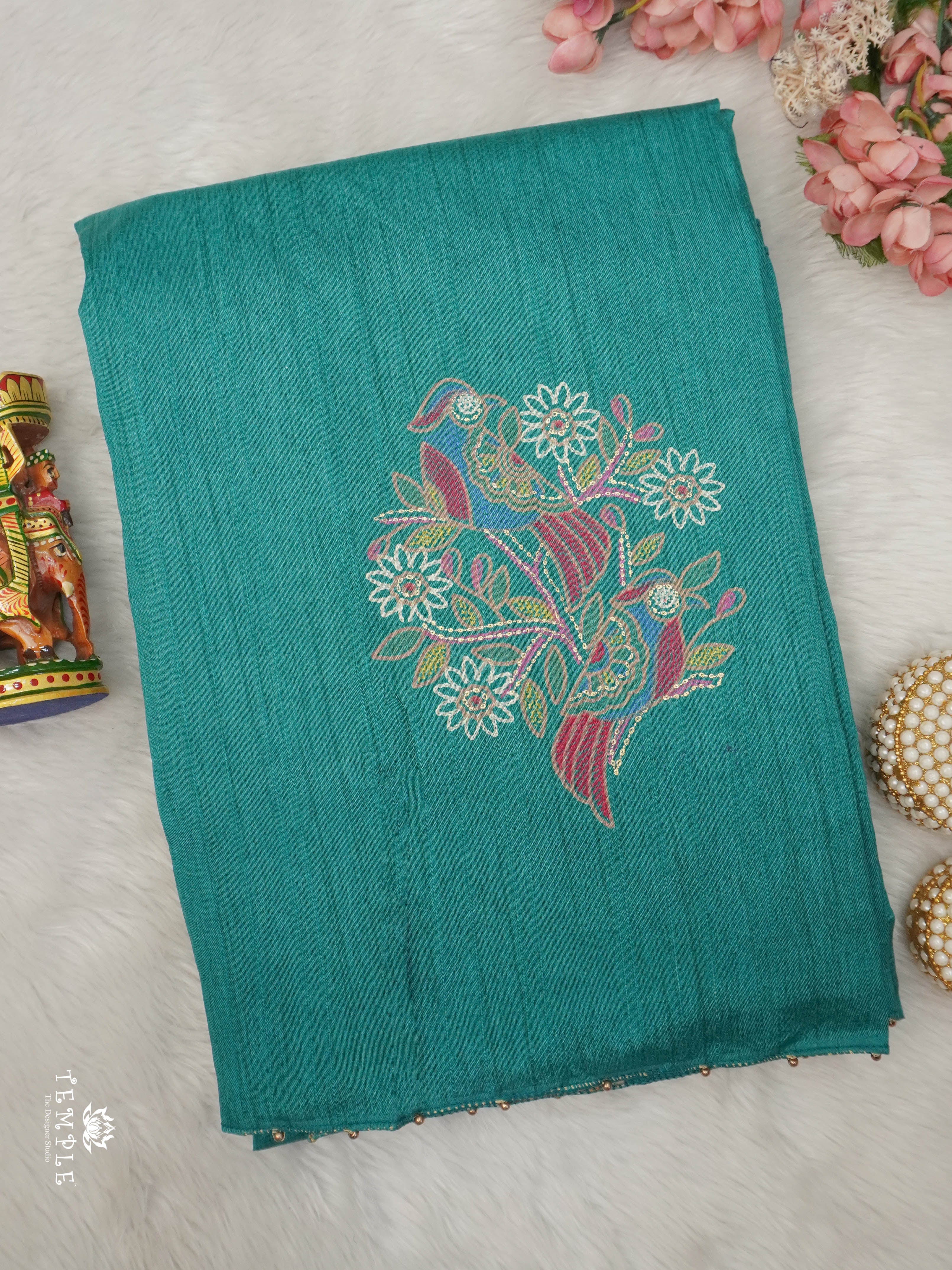 Printed Tussar Saree | TTDS2914