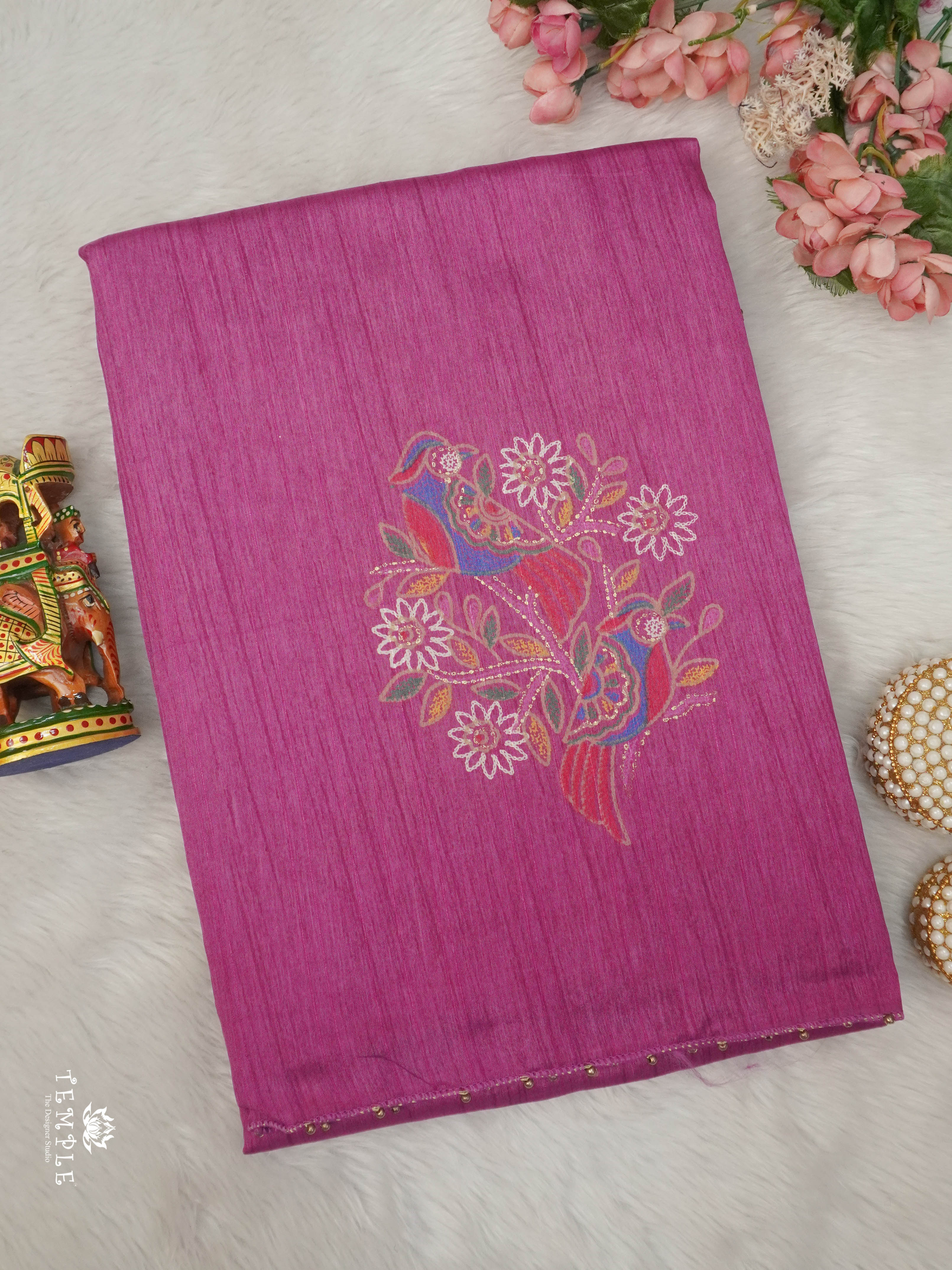 Printed Tussar Saree | TTDS2914