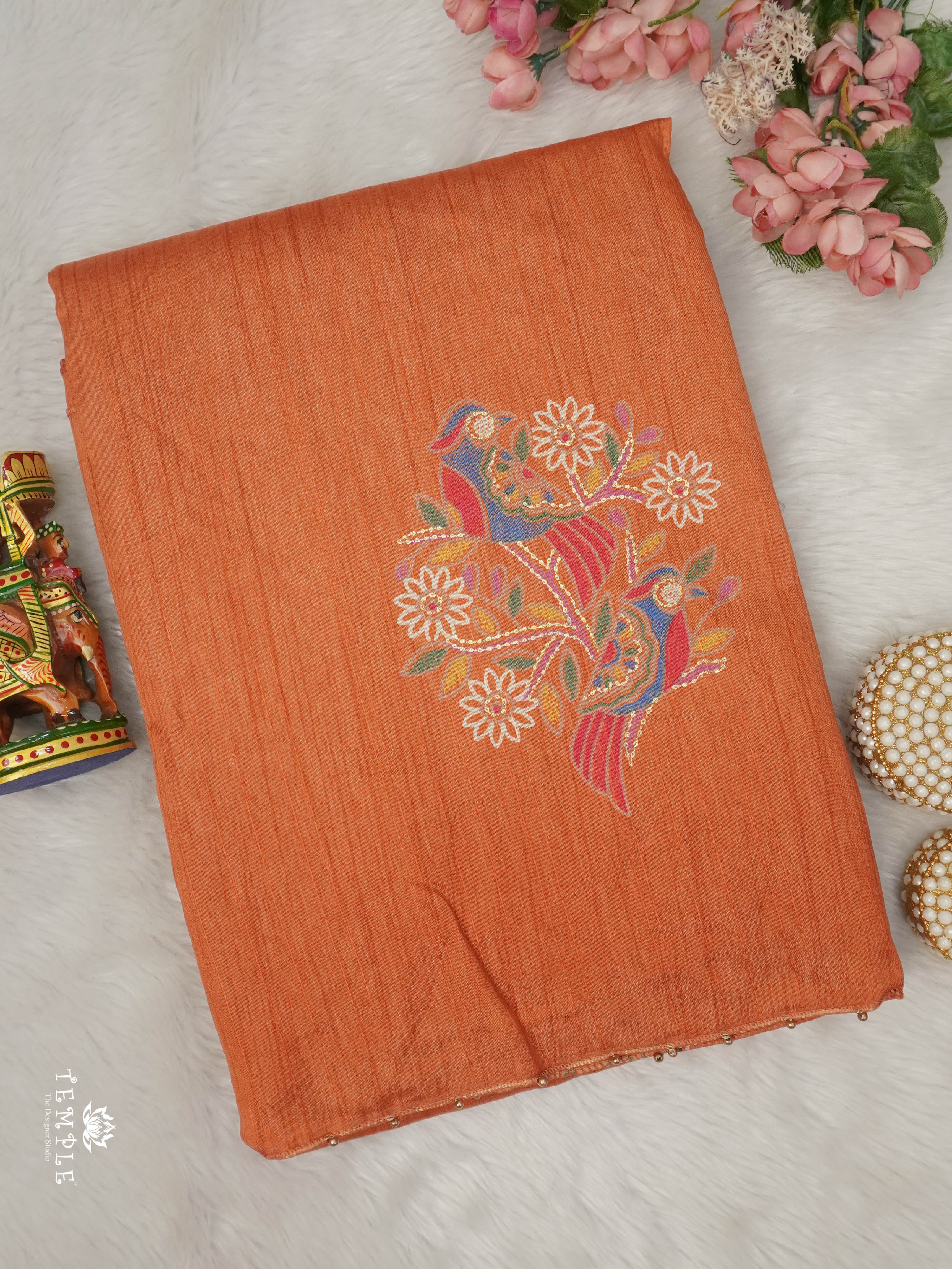 Printed Tussar Saree | TTDS2914