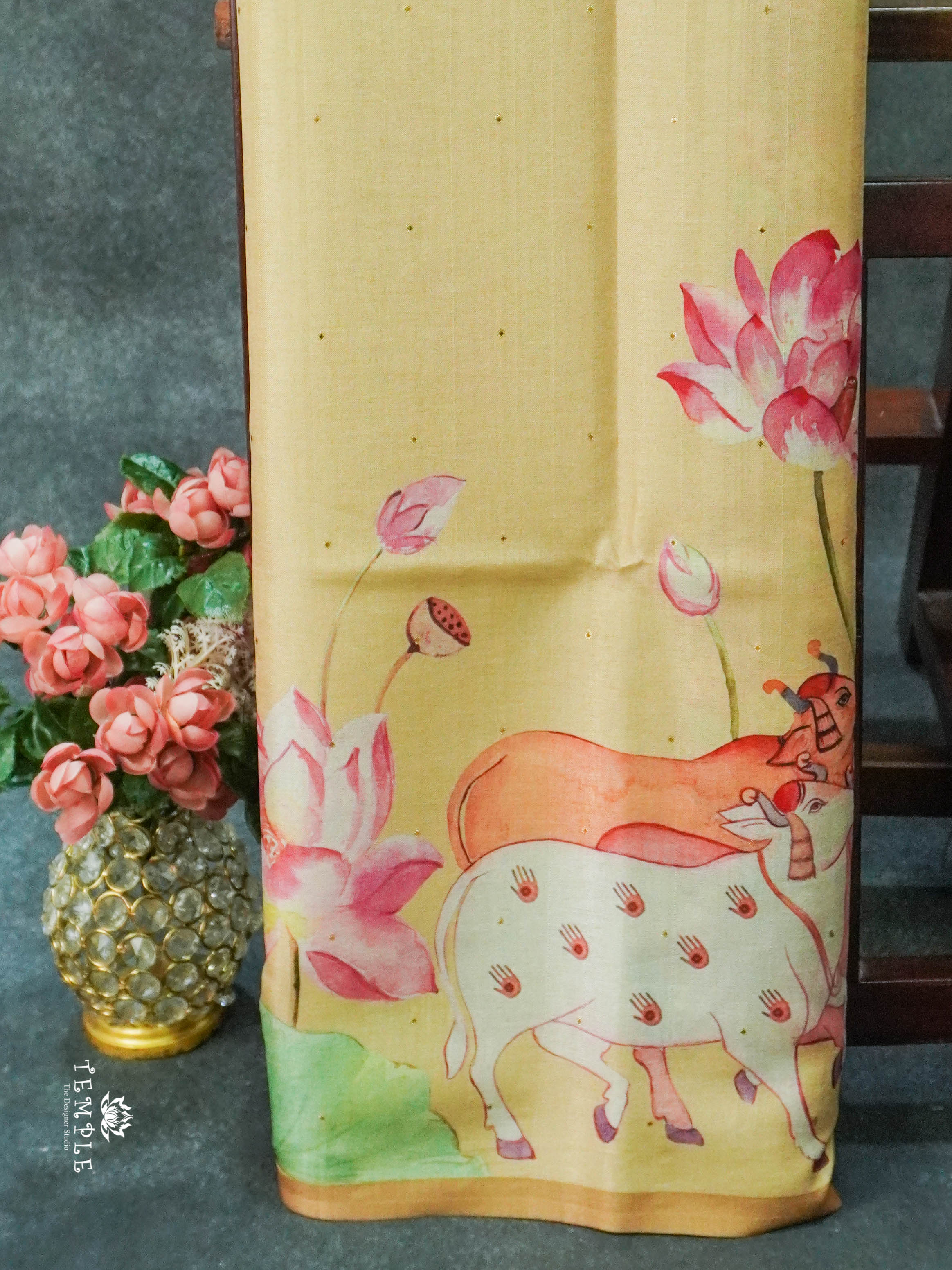 Printed Soft Tussar Saree With Animal  Print | TTDS1438