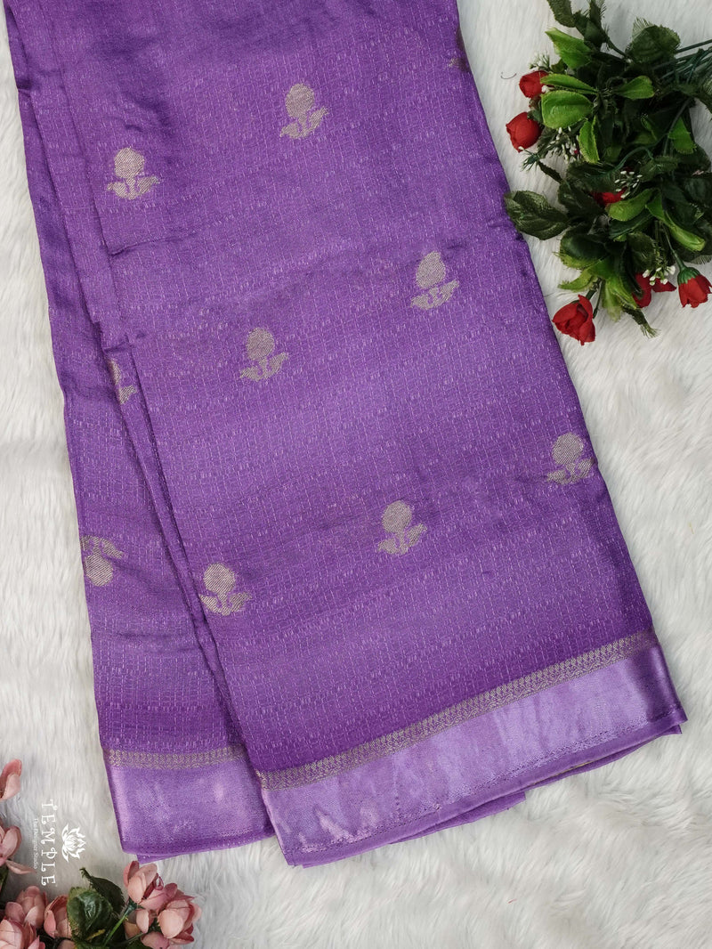 Linen Viscose Saree(Lavender) | TTDS2225