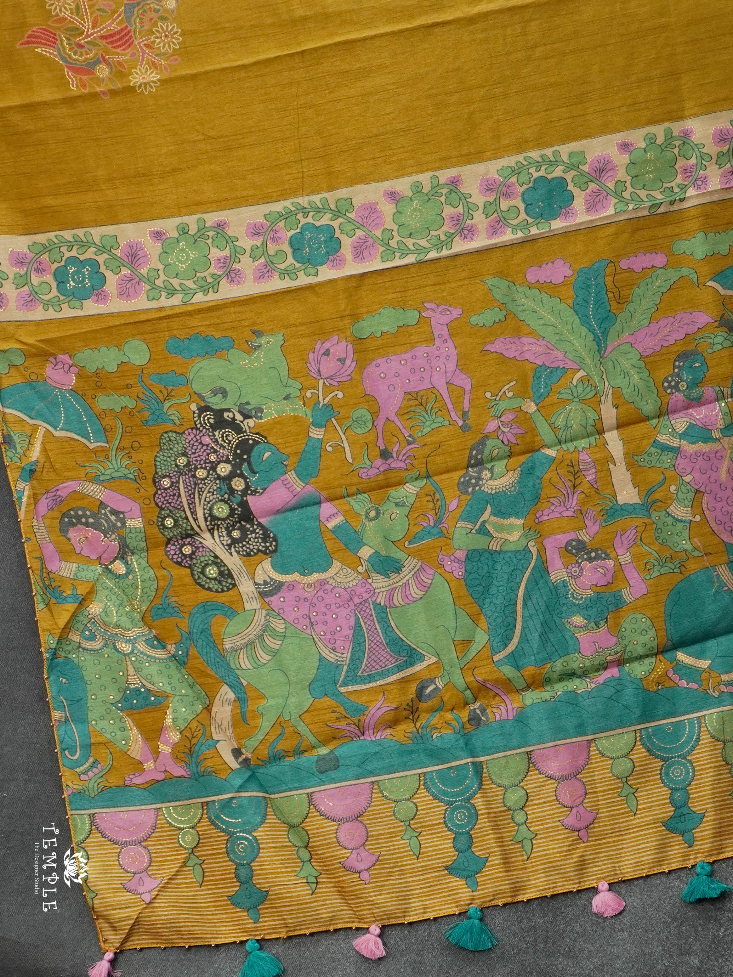 Printed Tussar Saree | TTDS2914