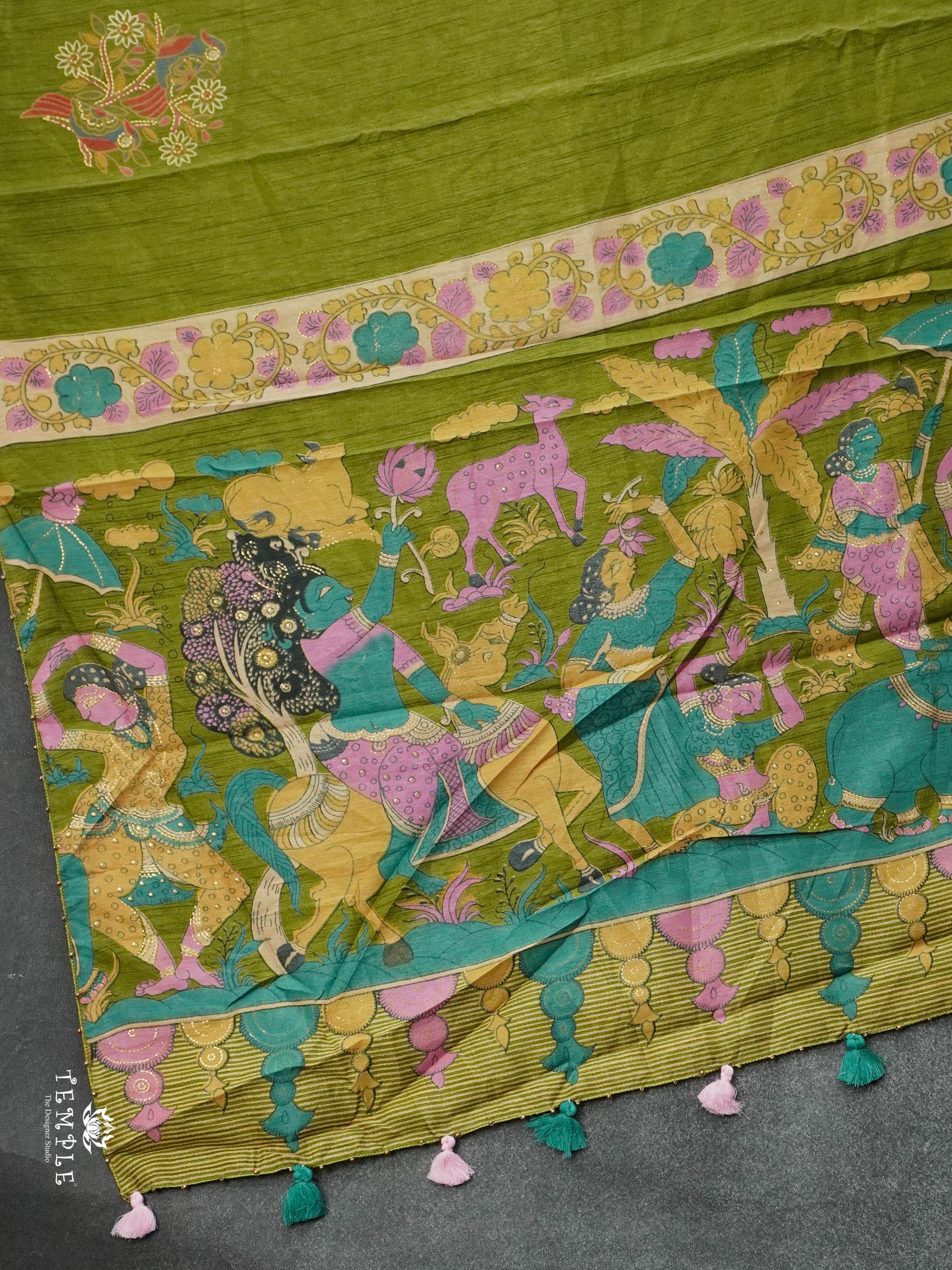 Printed Tussar Saree | TTDS2914