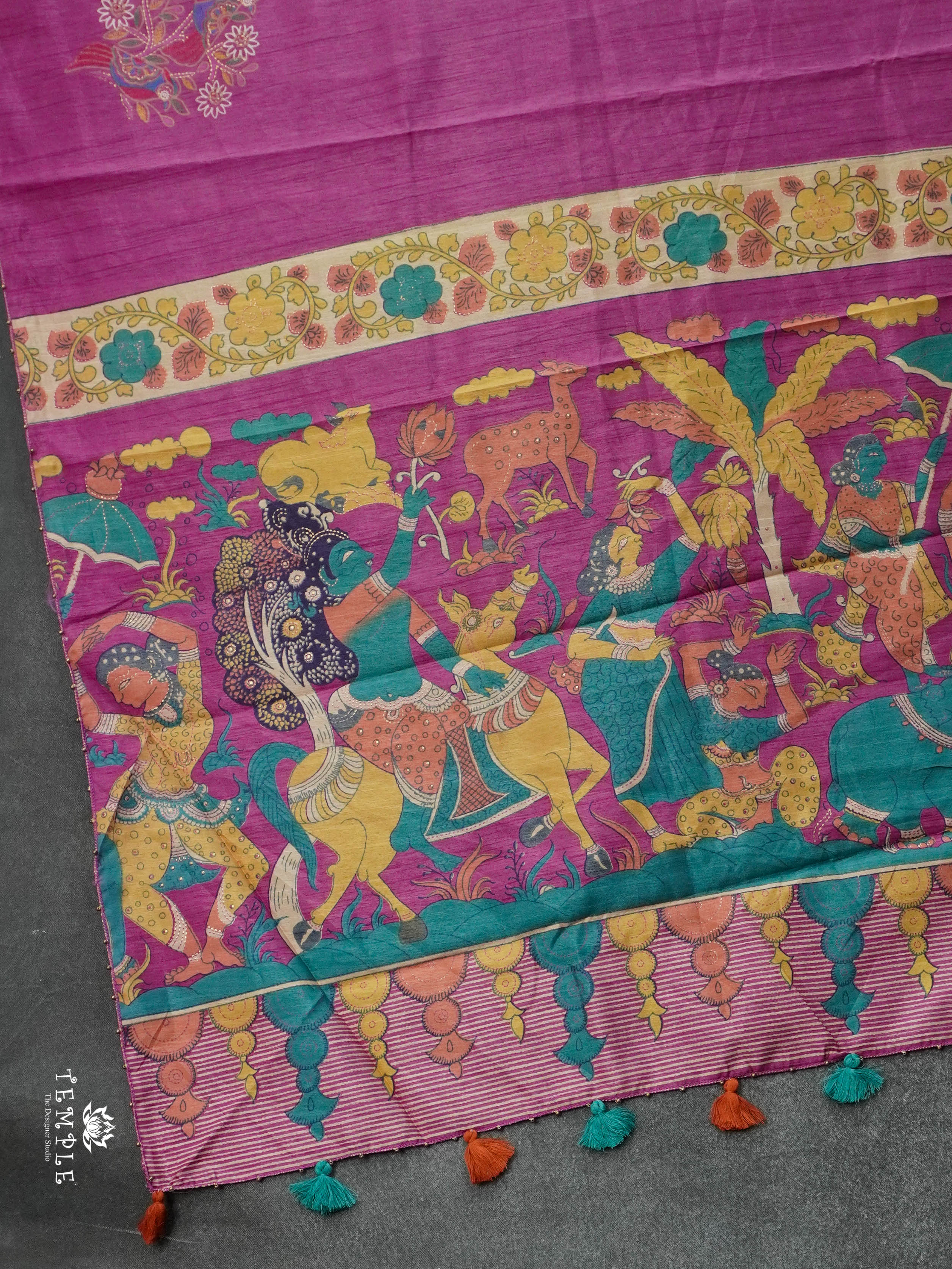 Printed Tussar Saree | TTDS2914