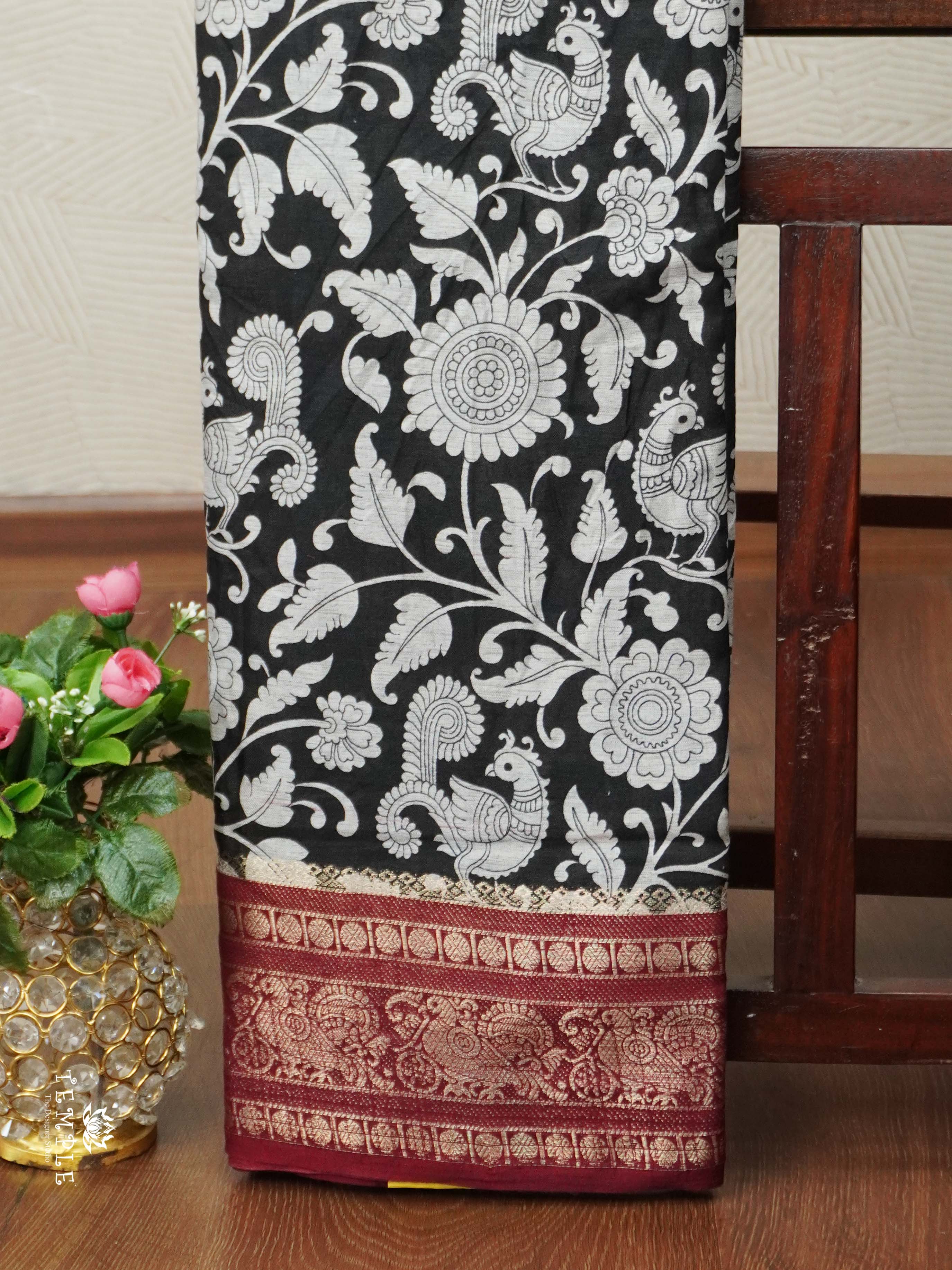 Floral Pattern Mangalagiri Cotton Saree | TTDS2419