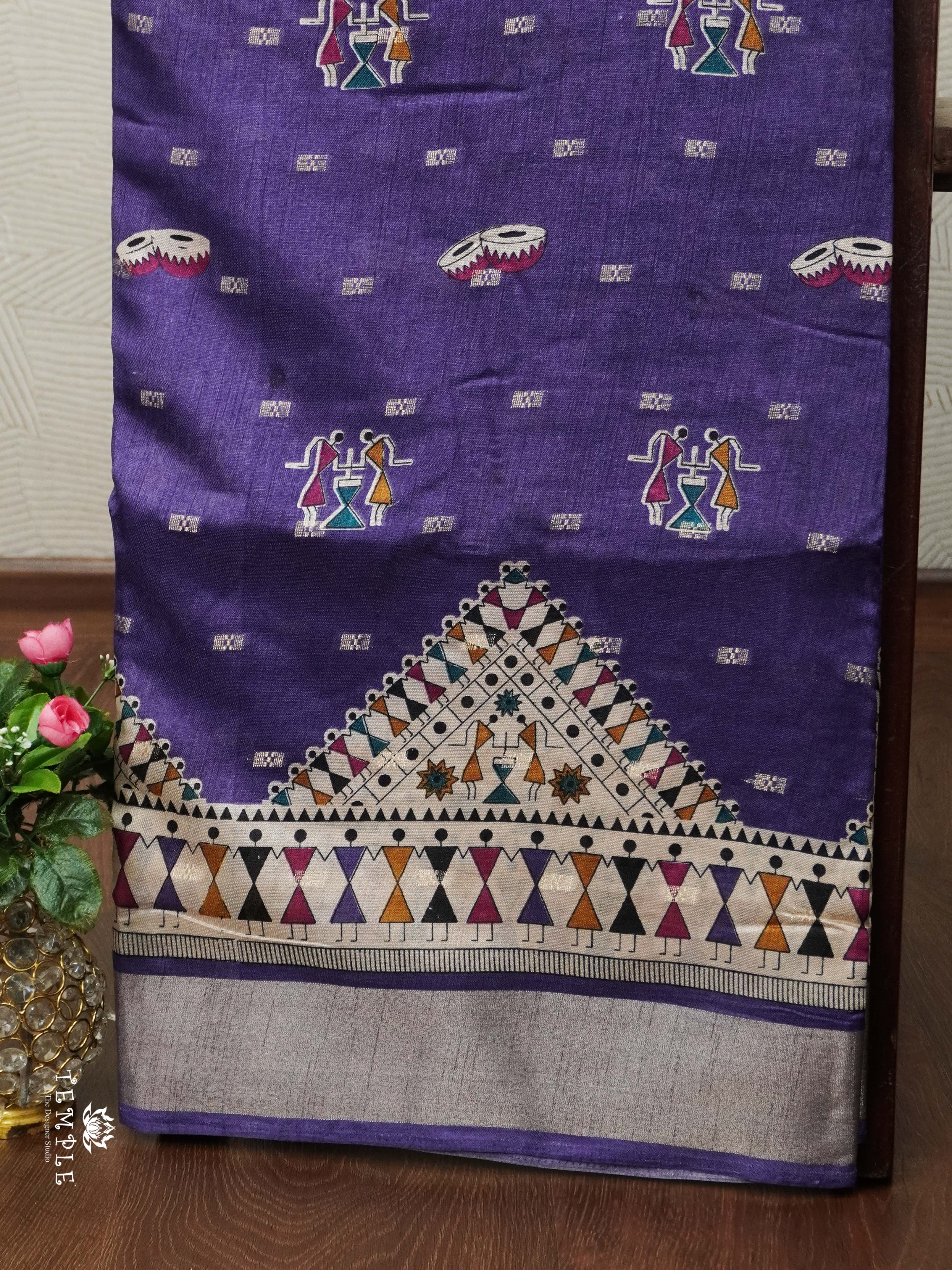 Printed Dola Silk Saree | TTDS2404