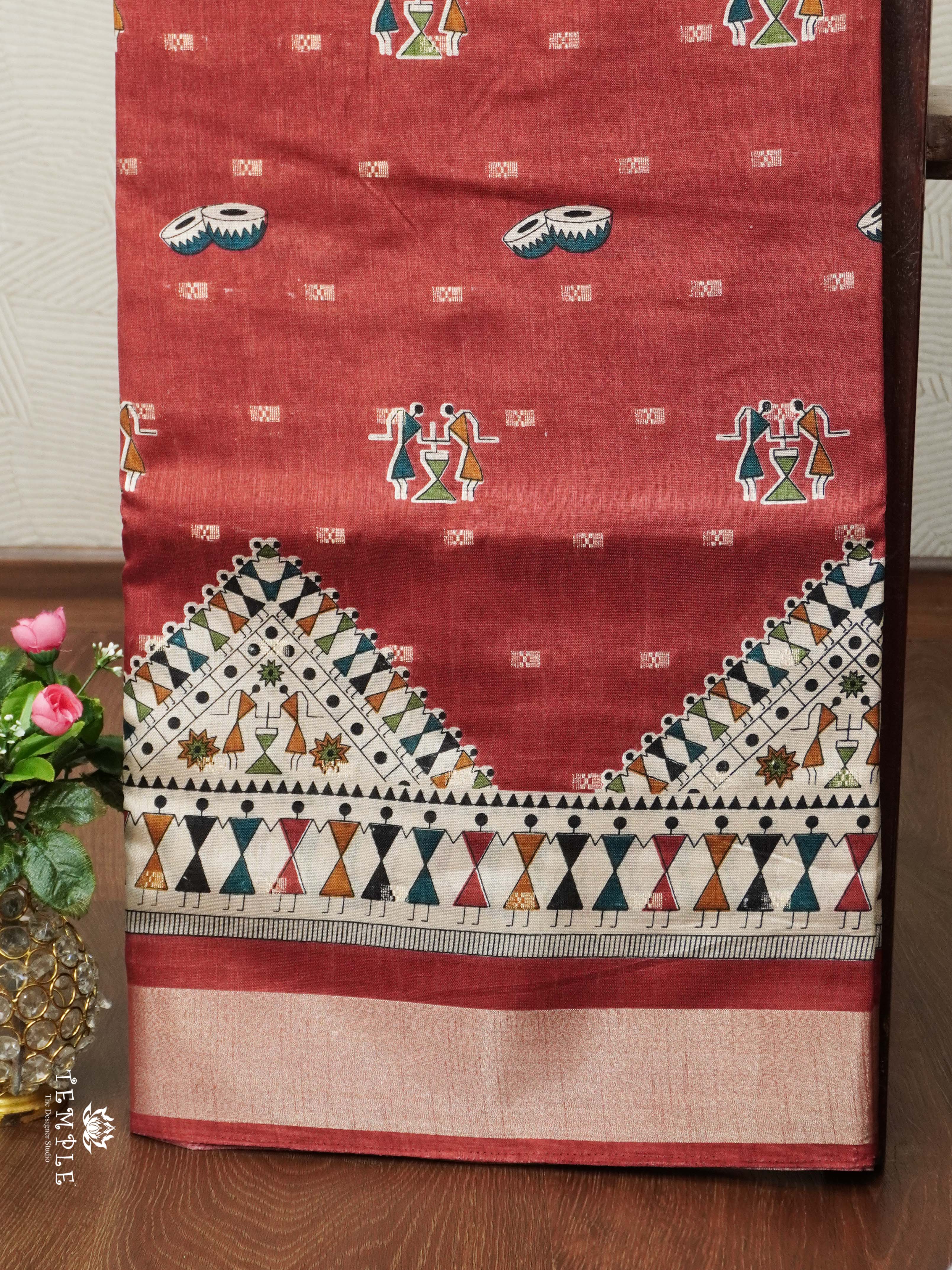 Printed Dola Silk Saree | TTDS2404