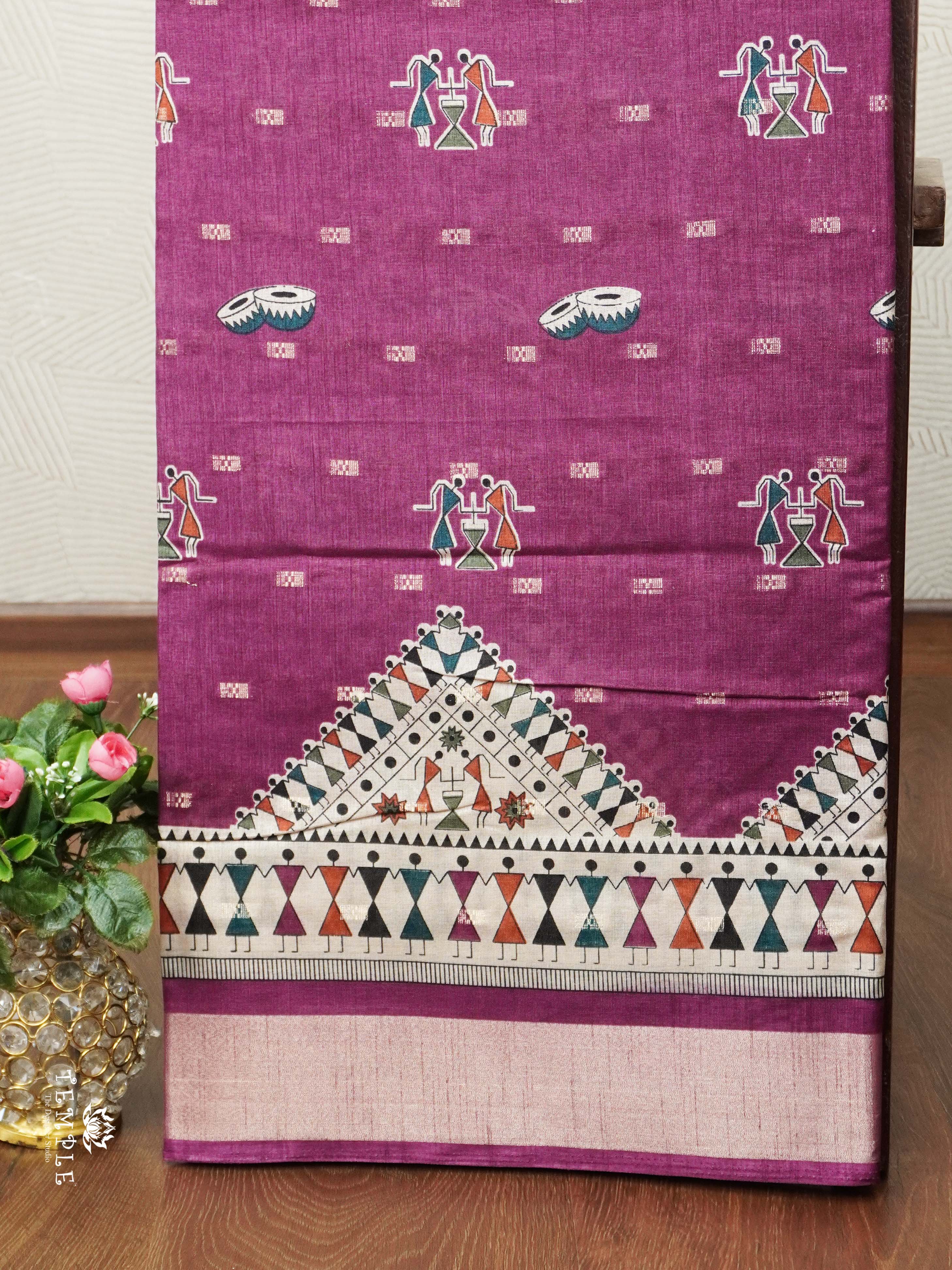 Printed Dola Silk Saree | TTDS2404