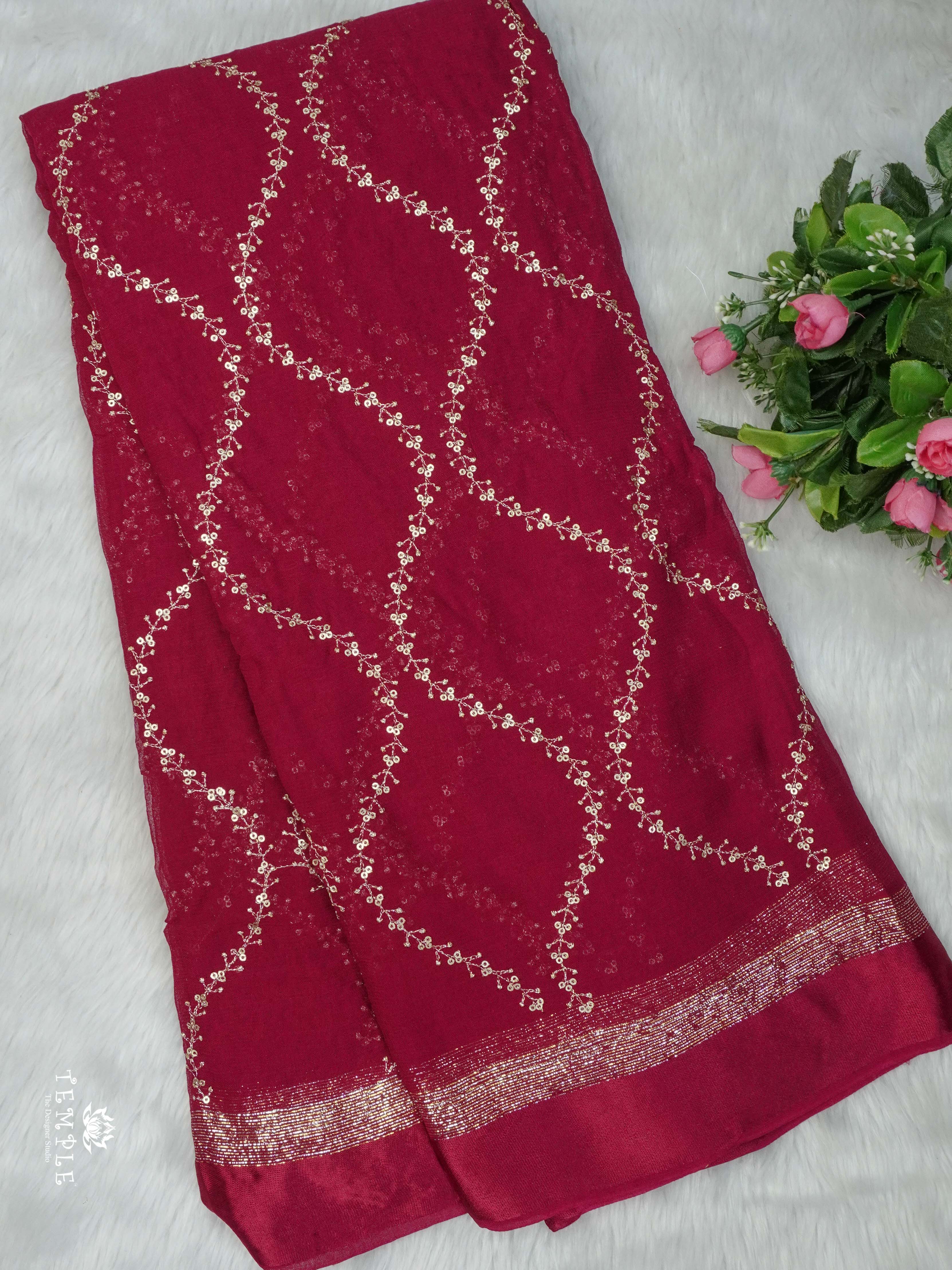 Designer Georgette Saree | TTDS2382