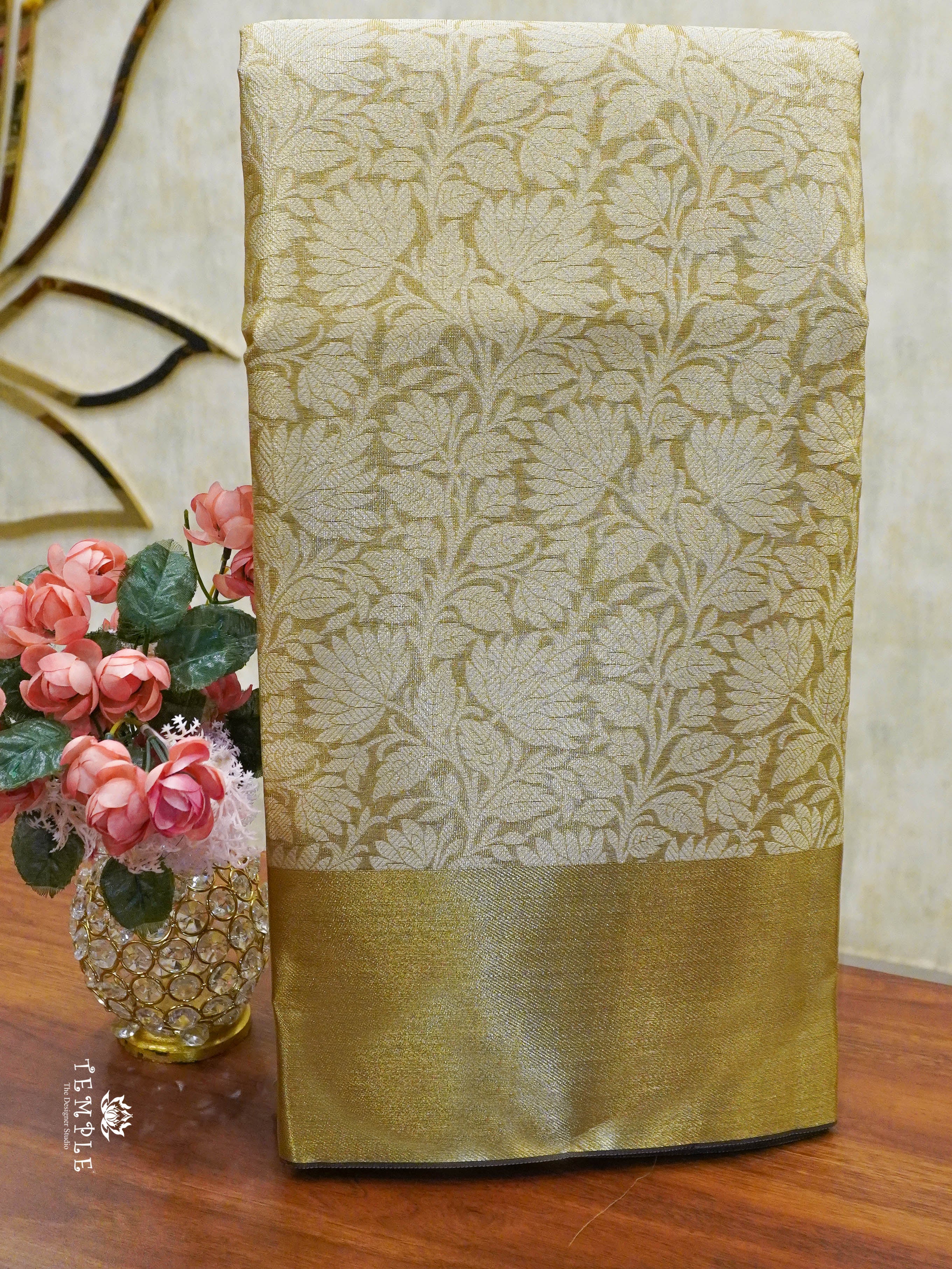 Kora Tissue  Silk Saree (Water Gold)  | TTDS1442