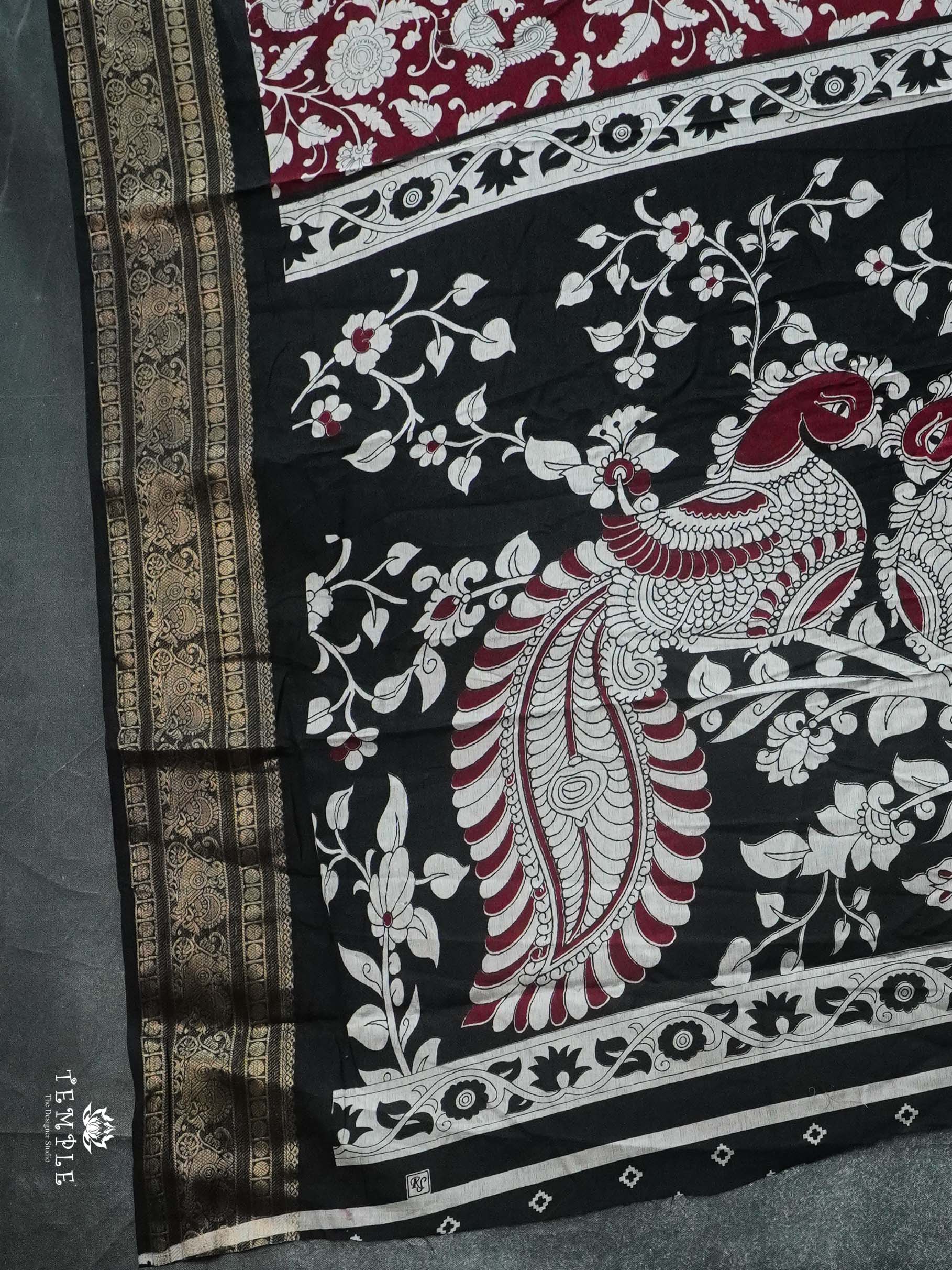 Floral Pattern Mangalagiri Cotton Saree | TTDS2419